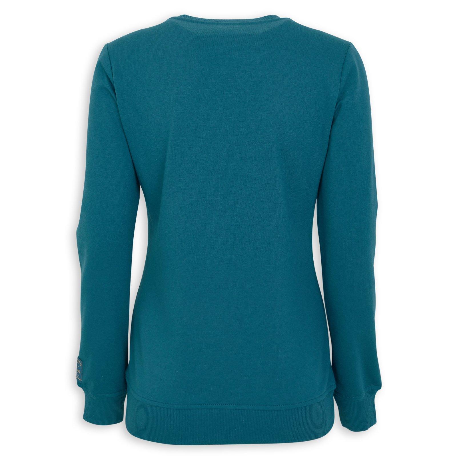Teal Basic Crewneck Top (3240133) | Identity