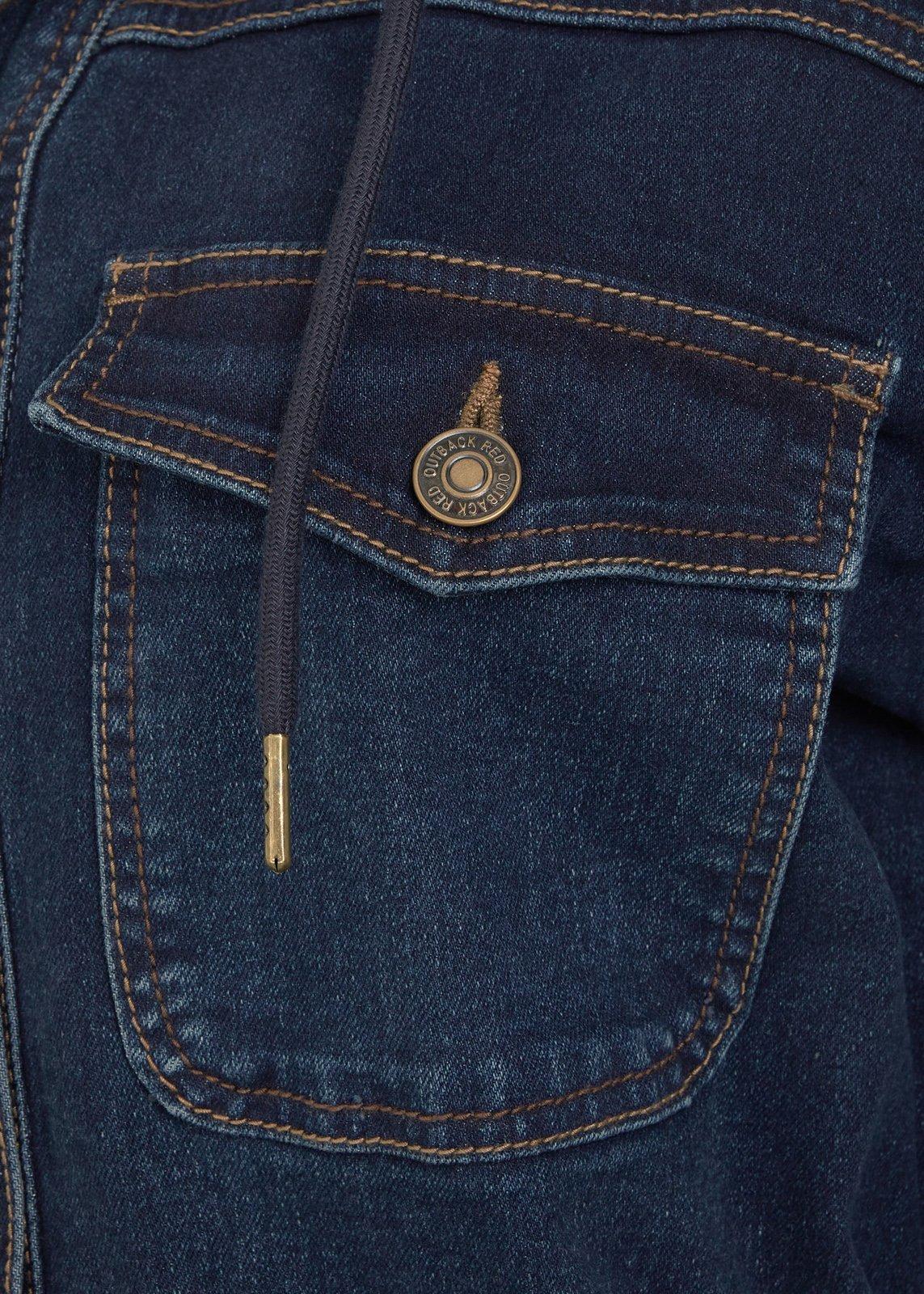 Dark Wash Denim Hooded Parka Jacket (3240462) | OUTBACK RED