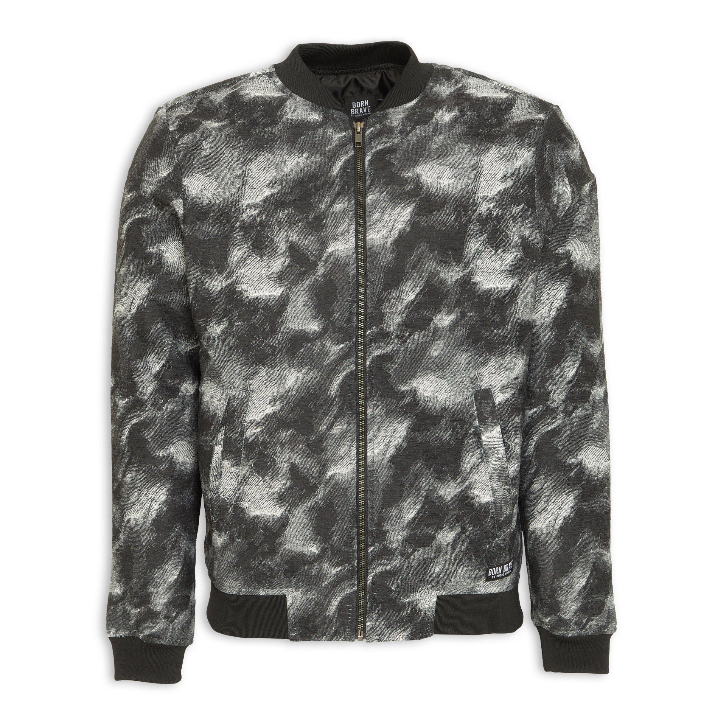 Black & Grey Camouflage Blouson Jacket (3241206) | Born Brave