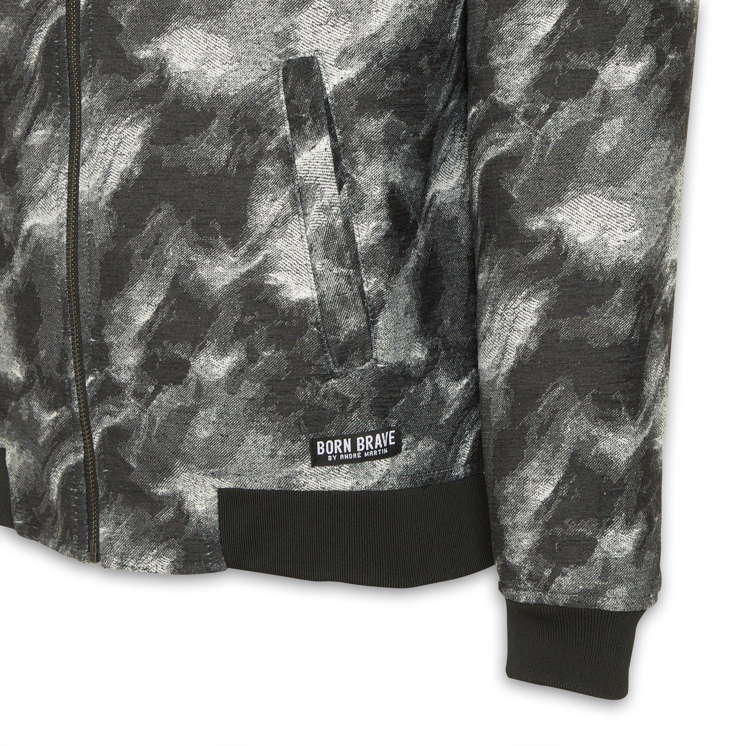 Black & Grey Camouflage Blouson Jacket (3241206) | Born Brave