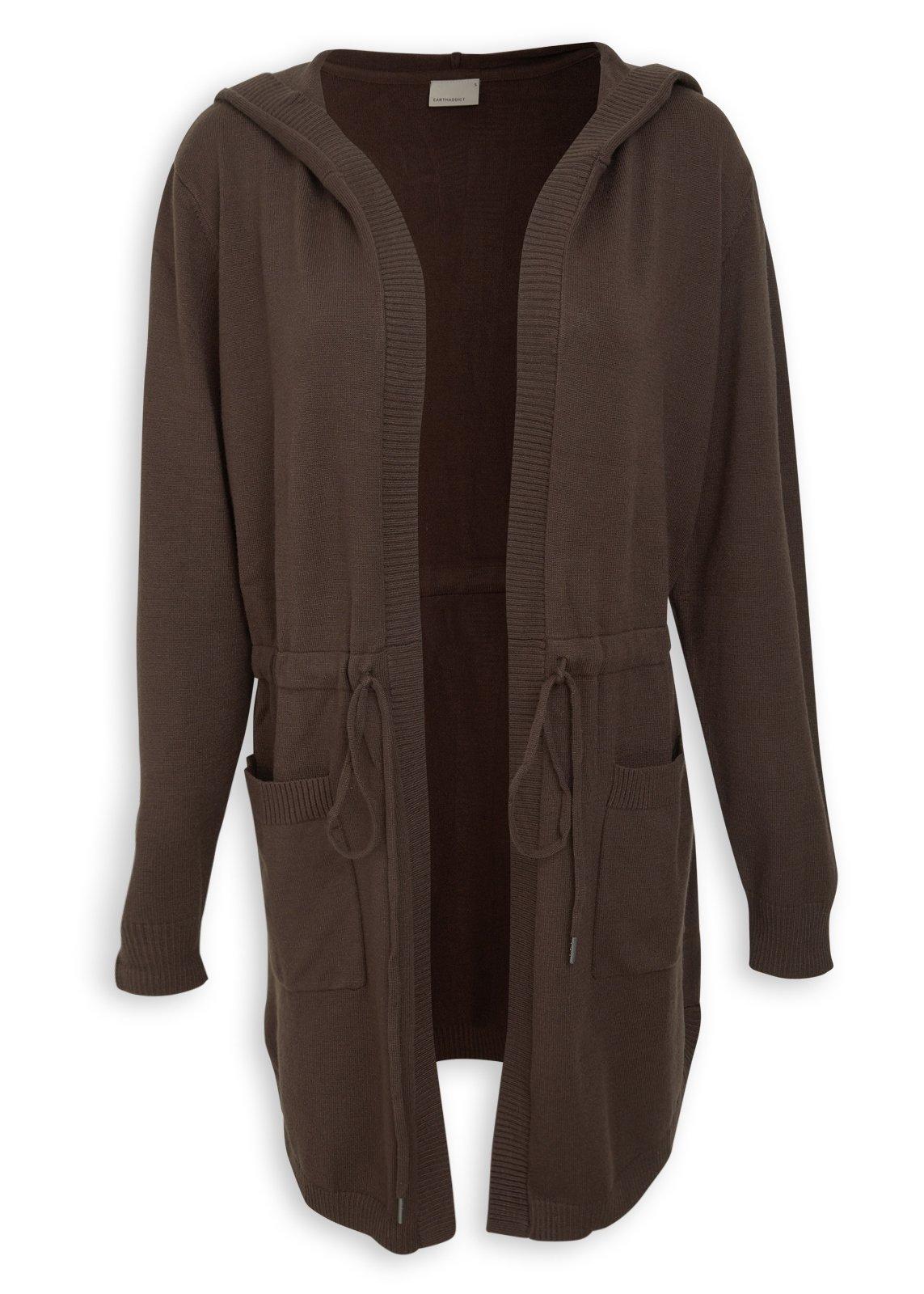 Chocolate Hooded Cardigan (3241310) | Earthaddict