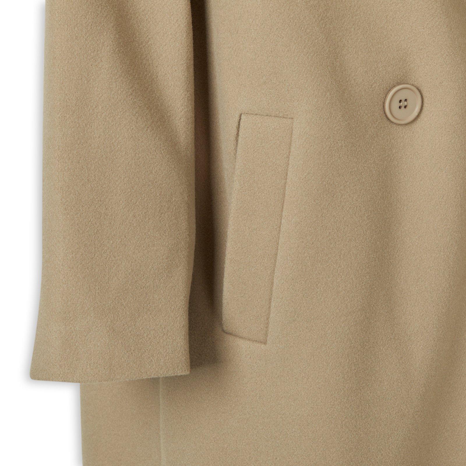 Beige Longer Length Coat (3241328) | Identity
