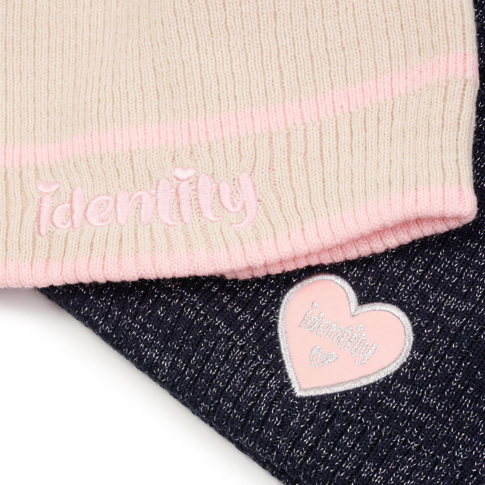Kids 2-Pack Identity Heart Beanies (3241599) | Identity