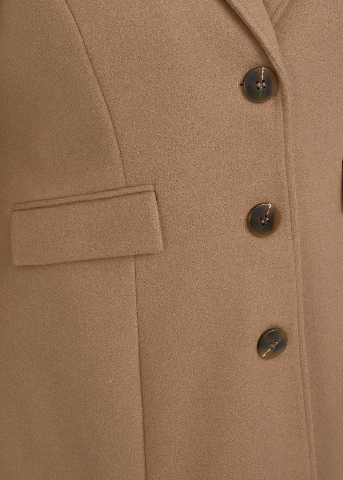 Camel Melton Plus Size Coat (3241607) | Zeta