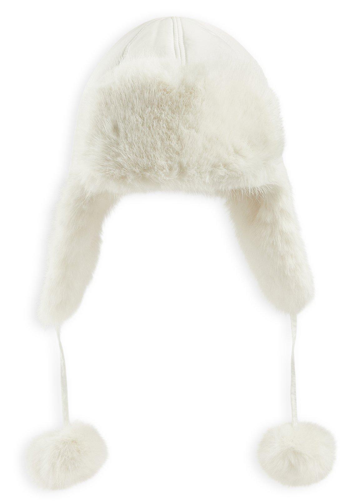 White Faux Fur Cap (3241655) | Truworths