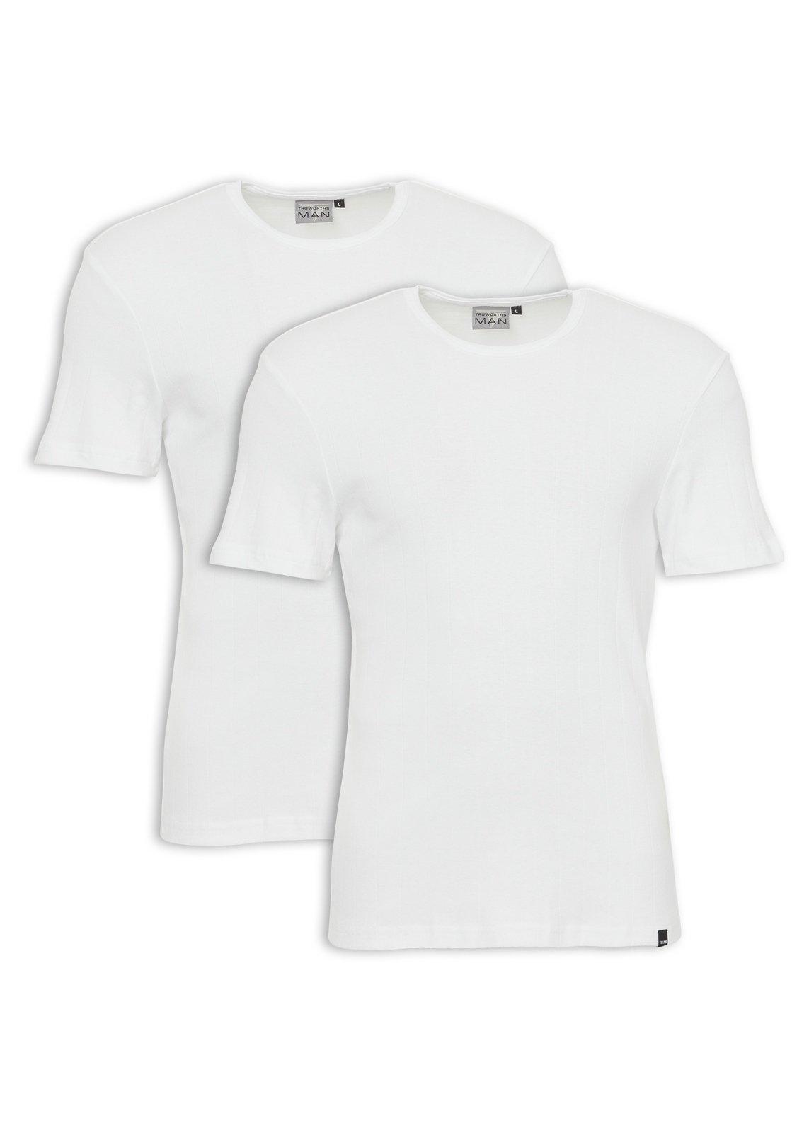 White Cotton Crew Neck Undershirt 2-pack (3242059) | Truworths Man