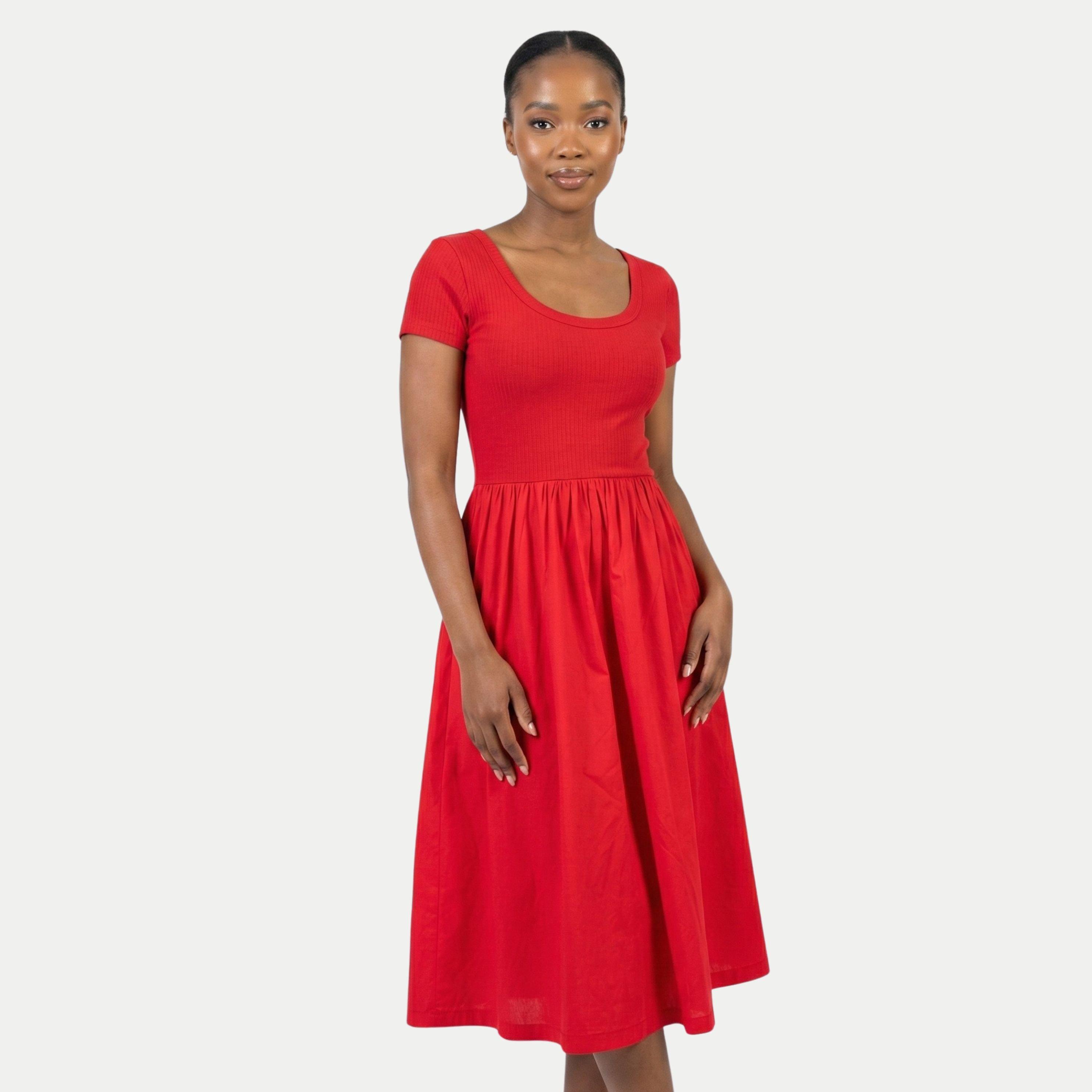 red combo dress Free People | Misty Mini - Red Combo