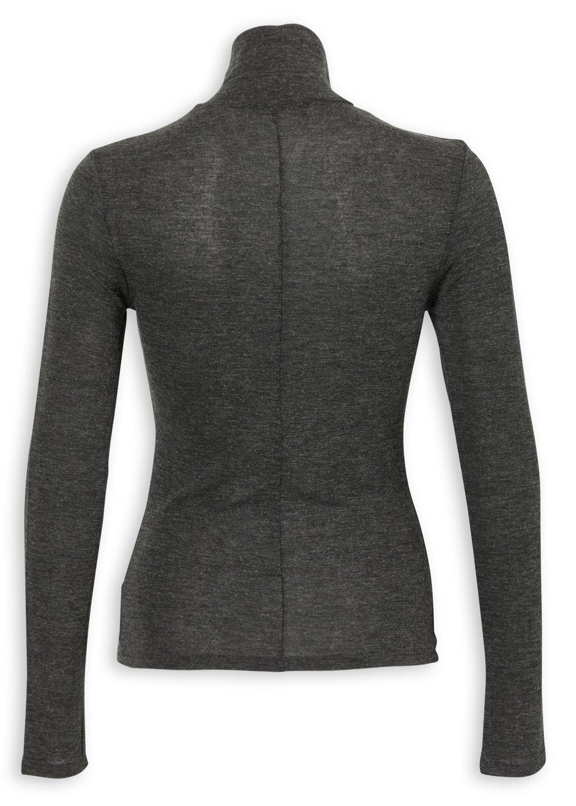 Grey Fitted Turtleneck Jersey (3242381) | TRS