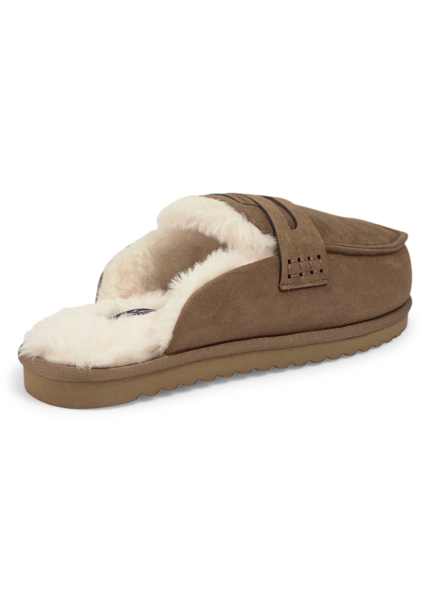 Tan Moccasin Mule Slippers (3242541) | Daniel Hechter