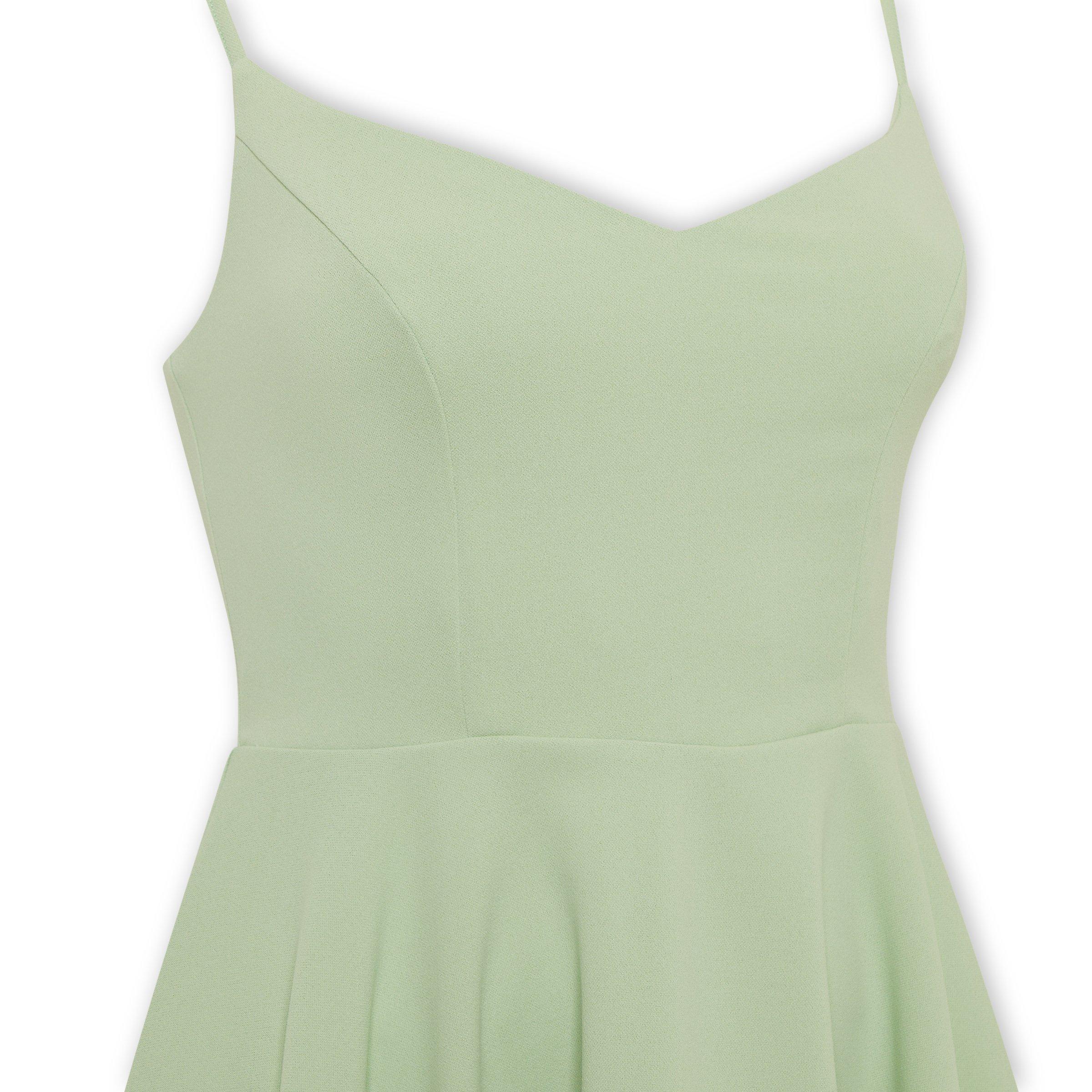 Light Green Strappy Skater Dress (3242563) | Miss Friday