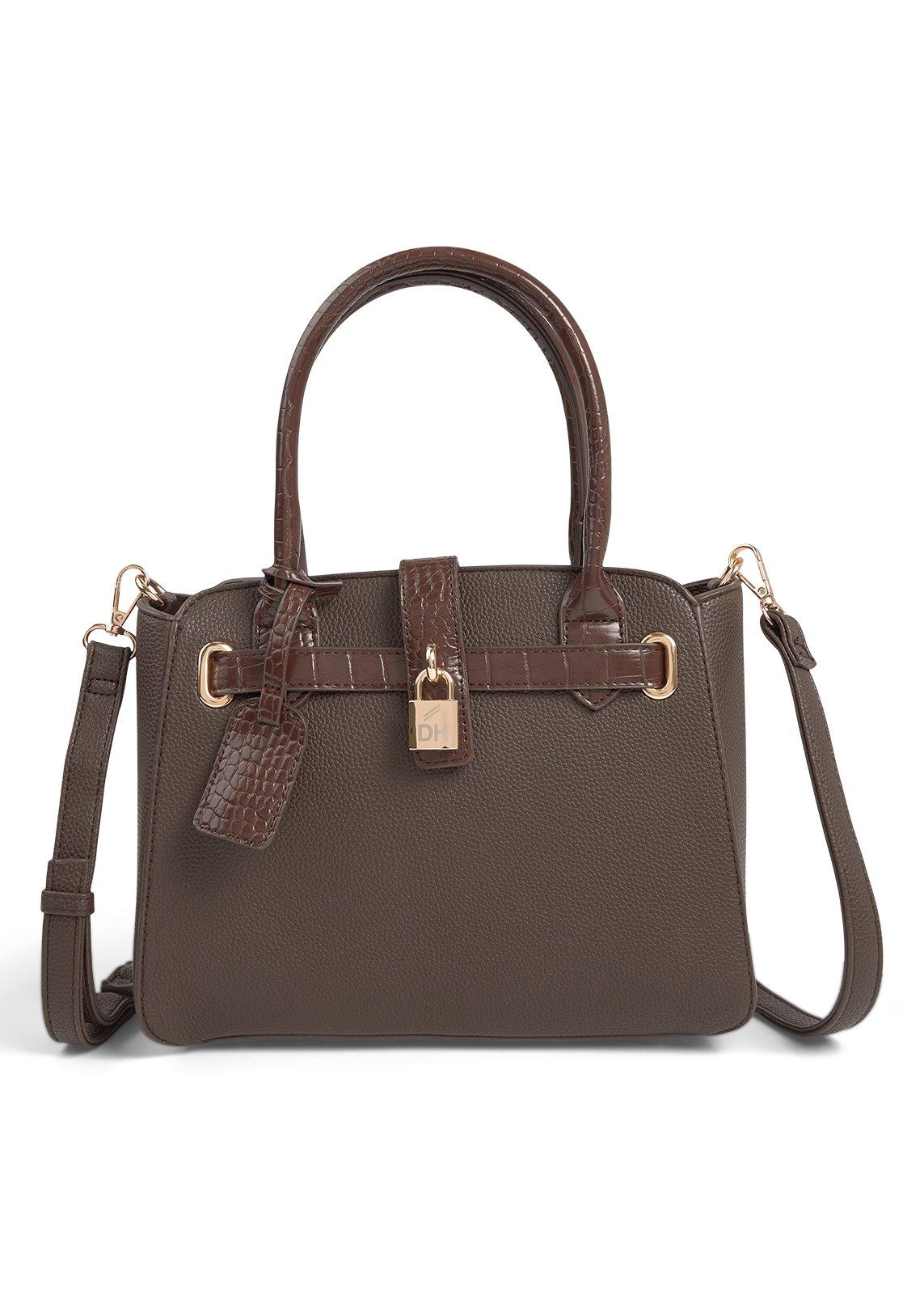 ht ダークブラウン38 Brown Dome Shopper Bag (3242664) | Daniel Hechter