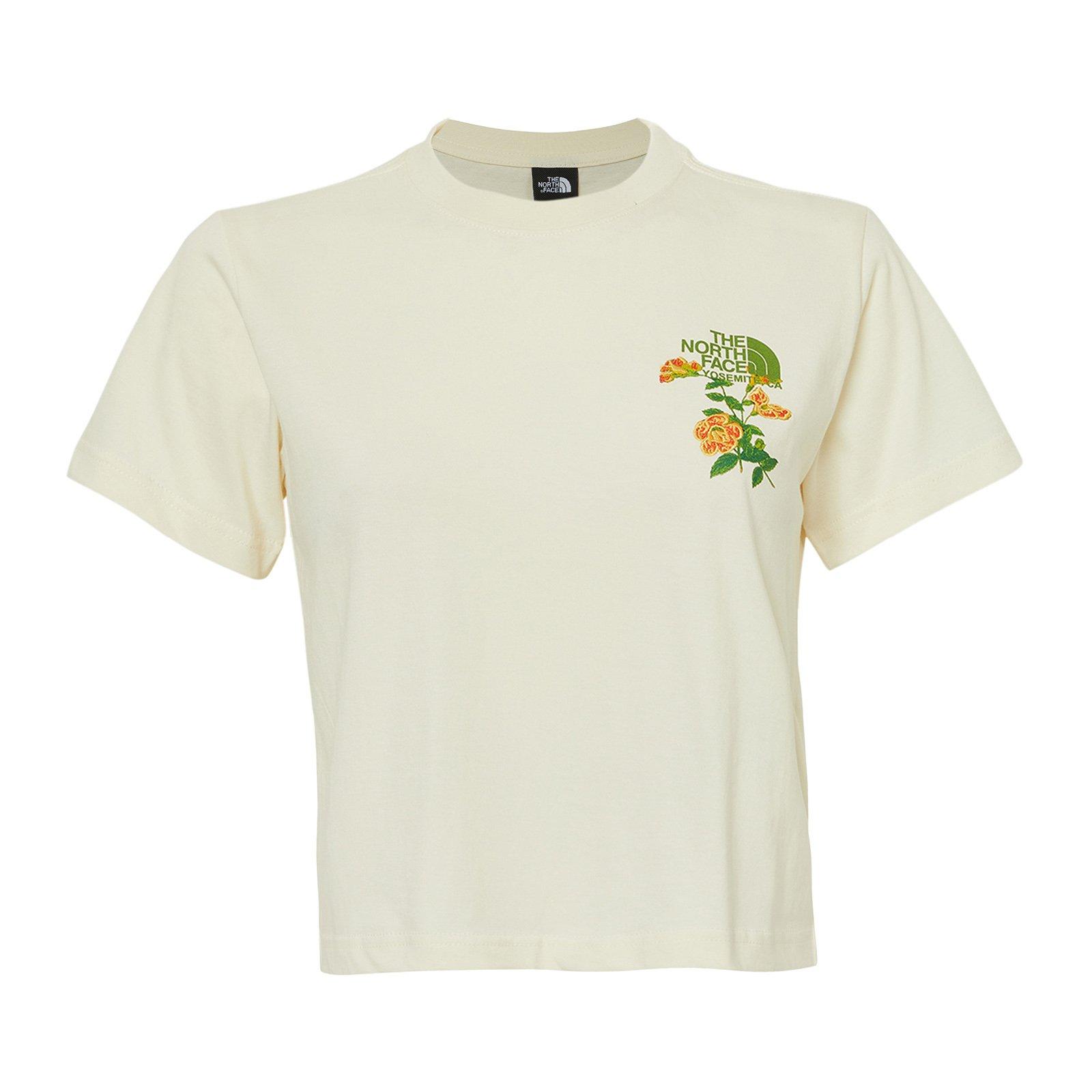 Beige Flora Embroidered Graphic T-Shirt (3242767) | The North Face