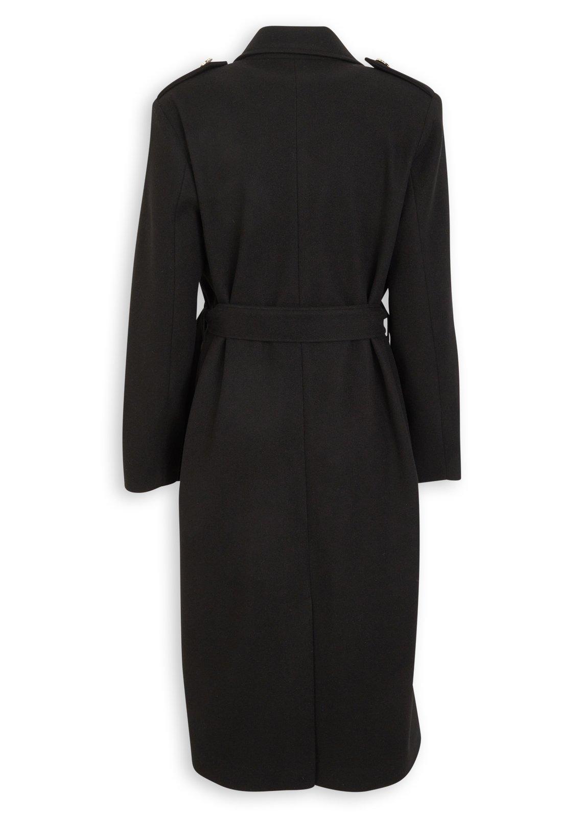 Black Wrap Melton Coat (3242776) | Truworths