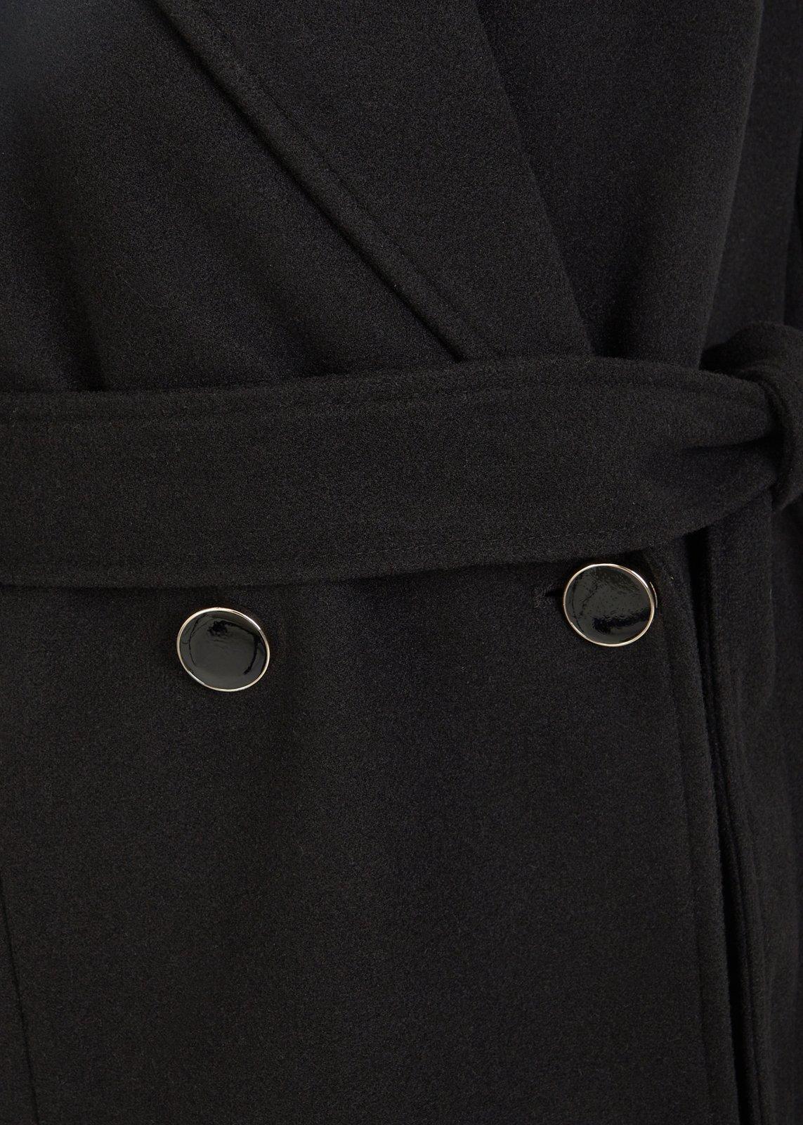 Black Wrap Melton Coat (3242776) | Truworths