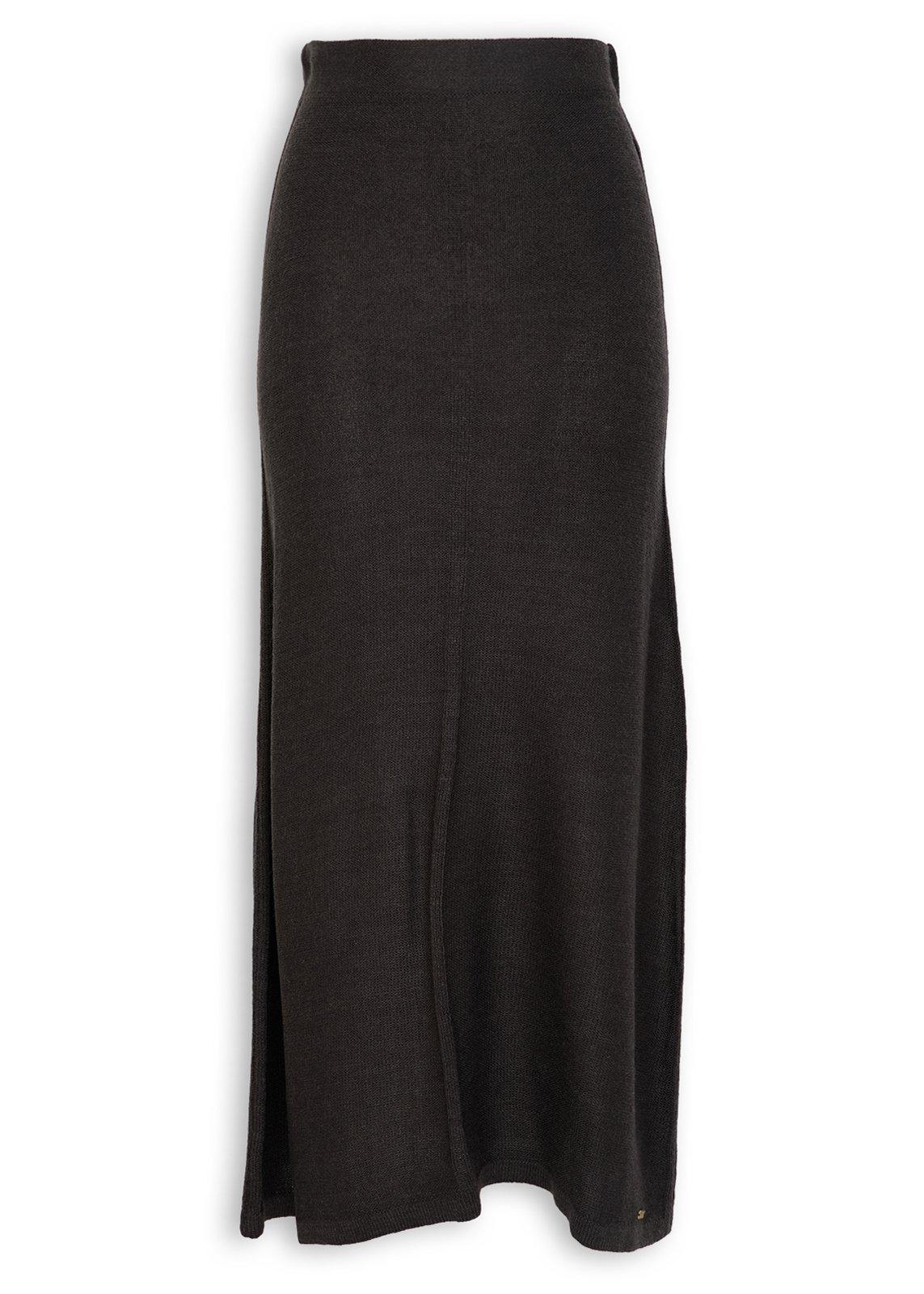 Charcoal Grey Knit Maxi Skirt (3242803) | LTD Woman
