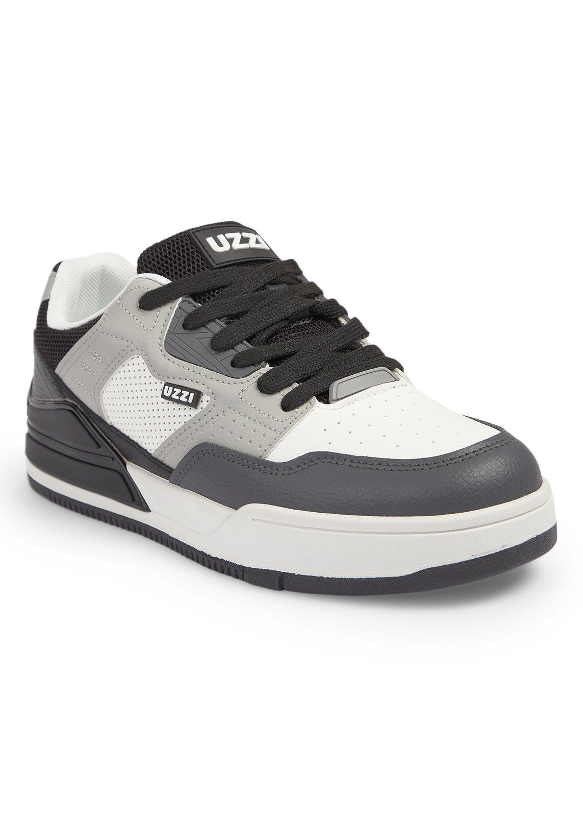 Grey Lace-up Bucket Sneakers (3242883) | UZZI