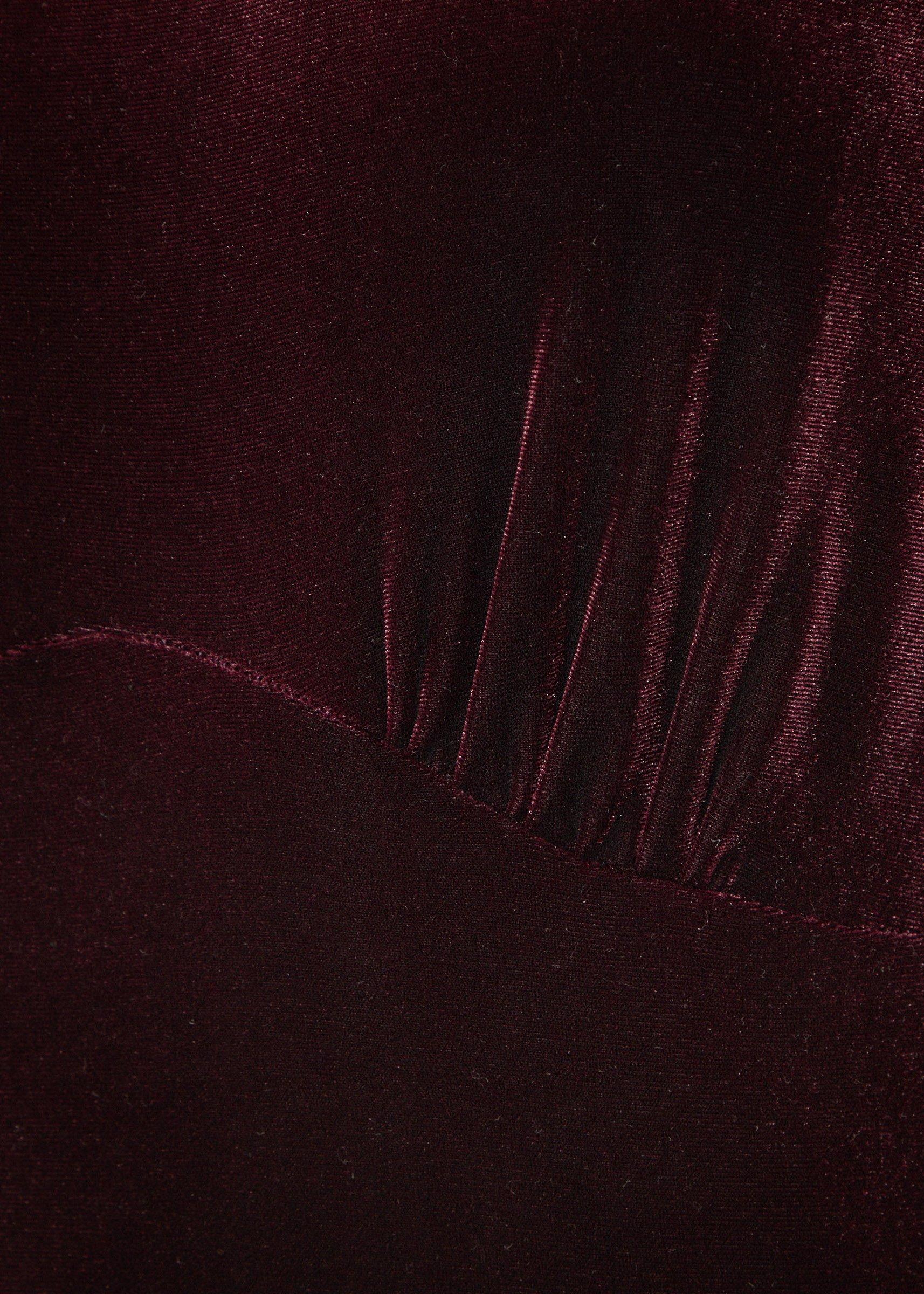 Burgundy Velvet Flutter Sleeve Dress (3242955) | LTD Woman