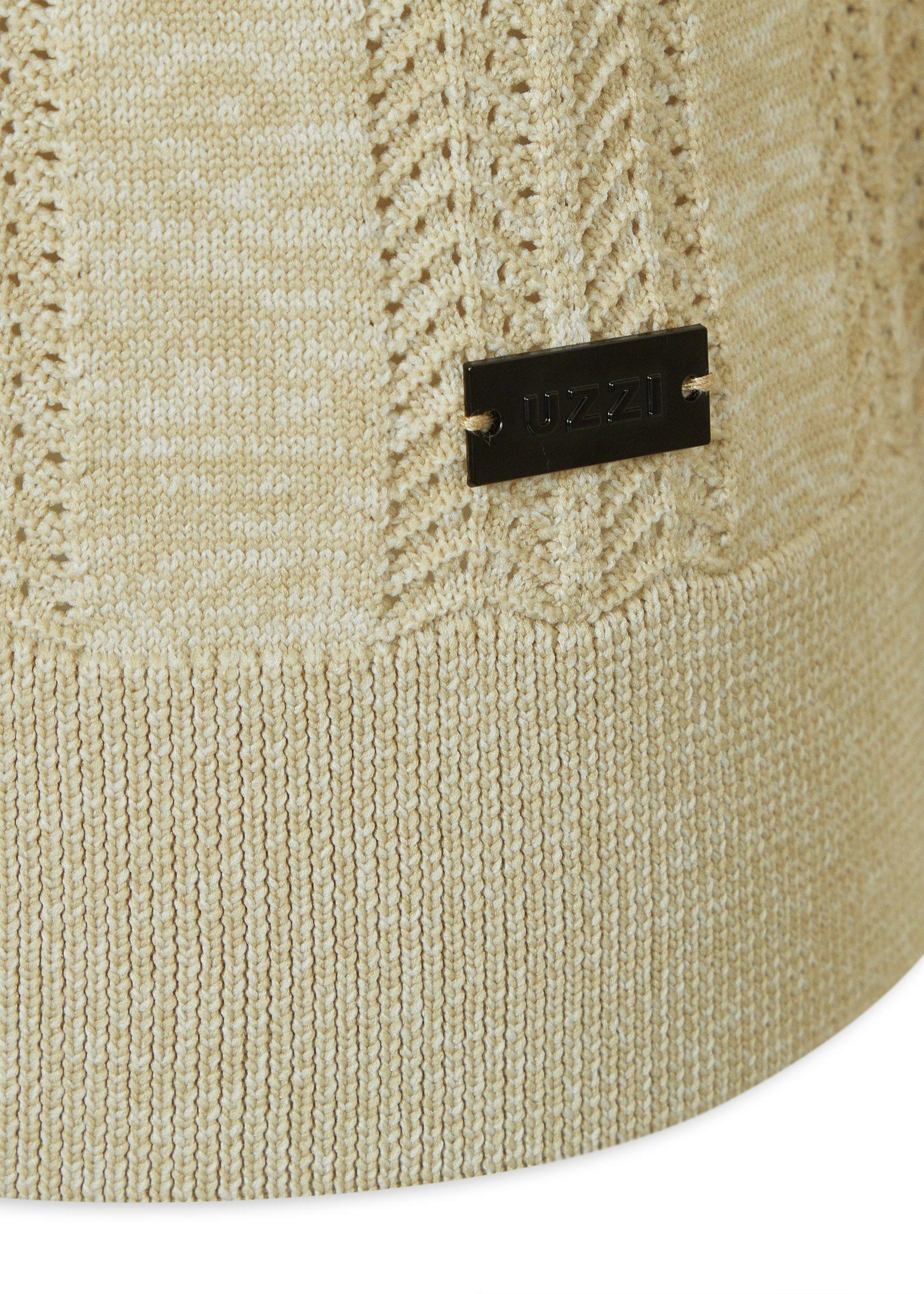 Cream Textured Knit Cardigan (3243063) | UZZI
