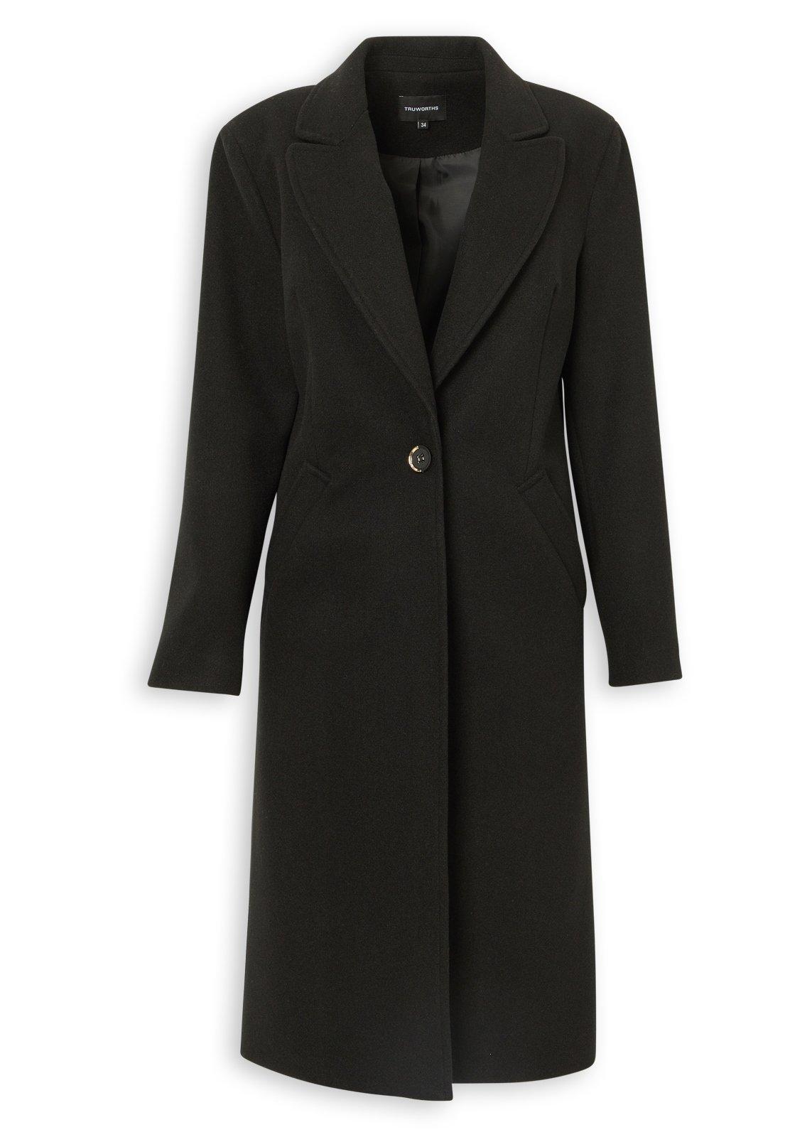 ジャケット・アウター Slim Line Long Tailored Jacket Black Longline Tailored Coat (3243075) | Truworths