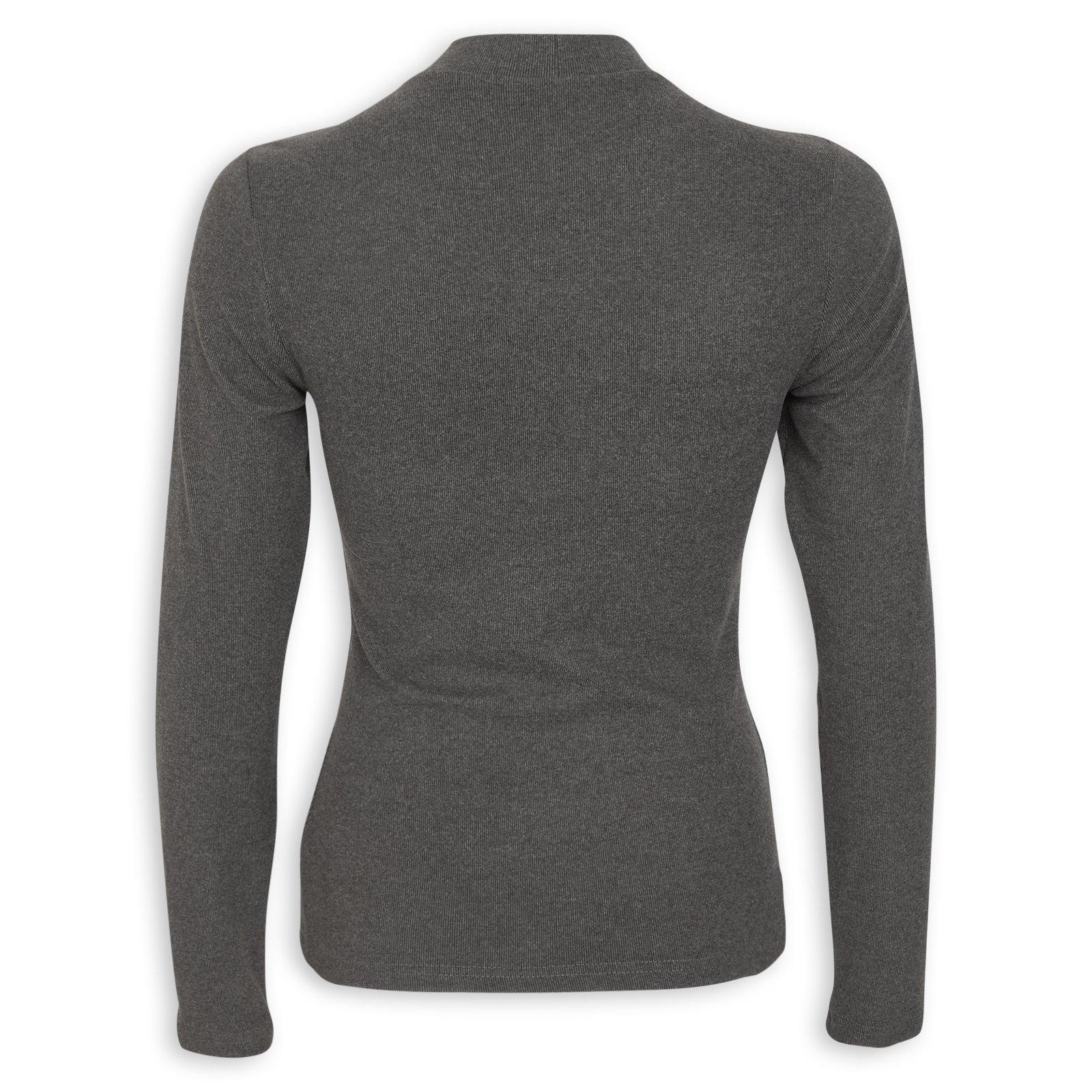 Charcoal Grey Rib Top (3243183) | Identity