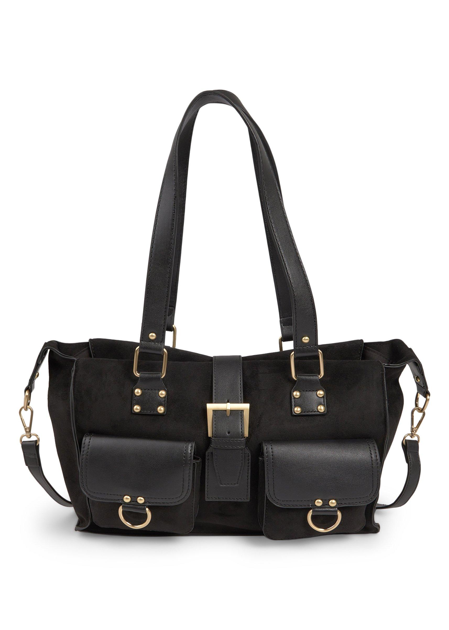 Black PU Suede Buckle Handbag (3243211) | Truworths