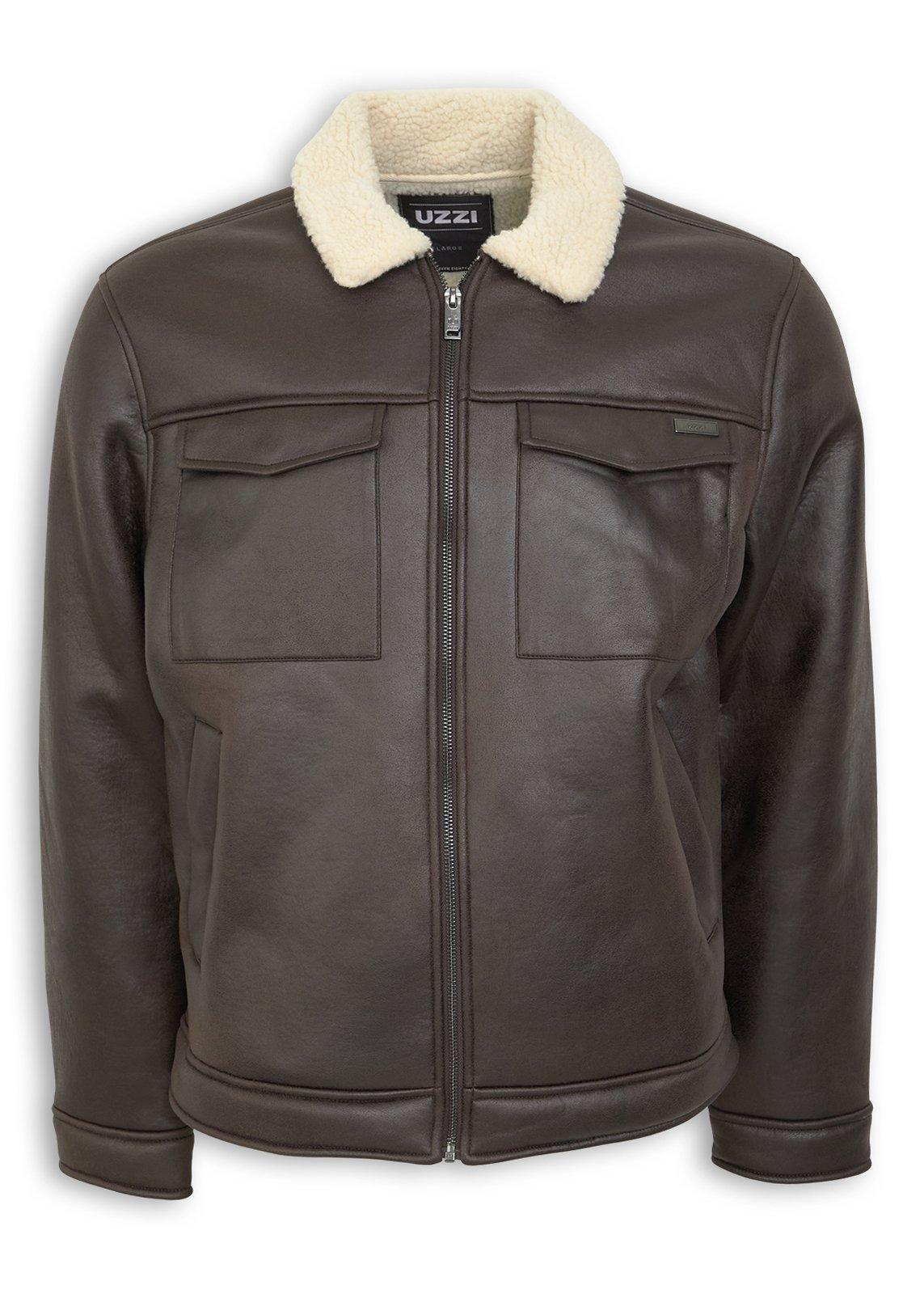 Brown Trucker Jacket (3243292) | UZZI