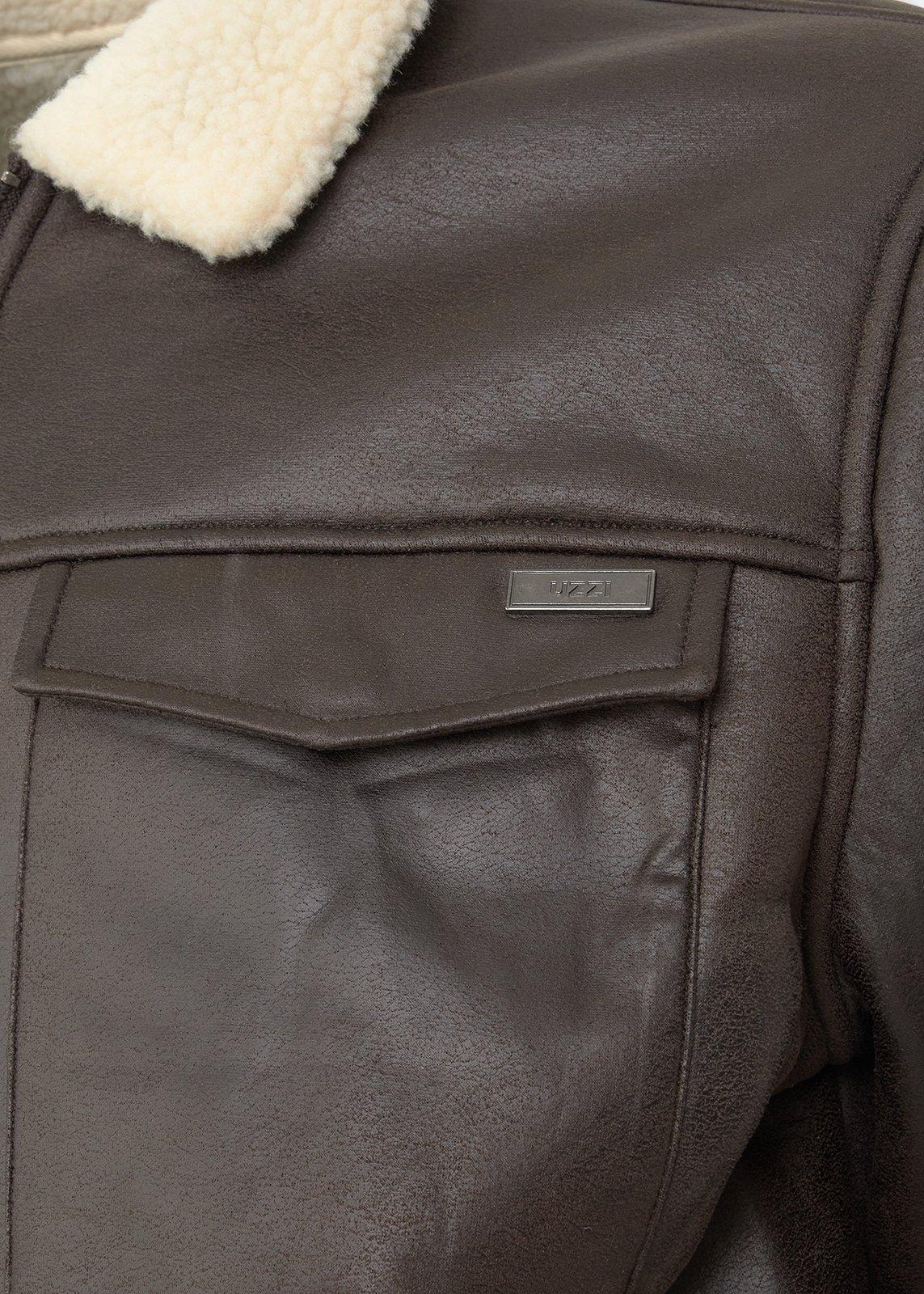 Brown Trucker Jacket (3243292) | UZZI