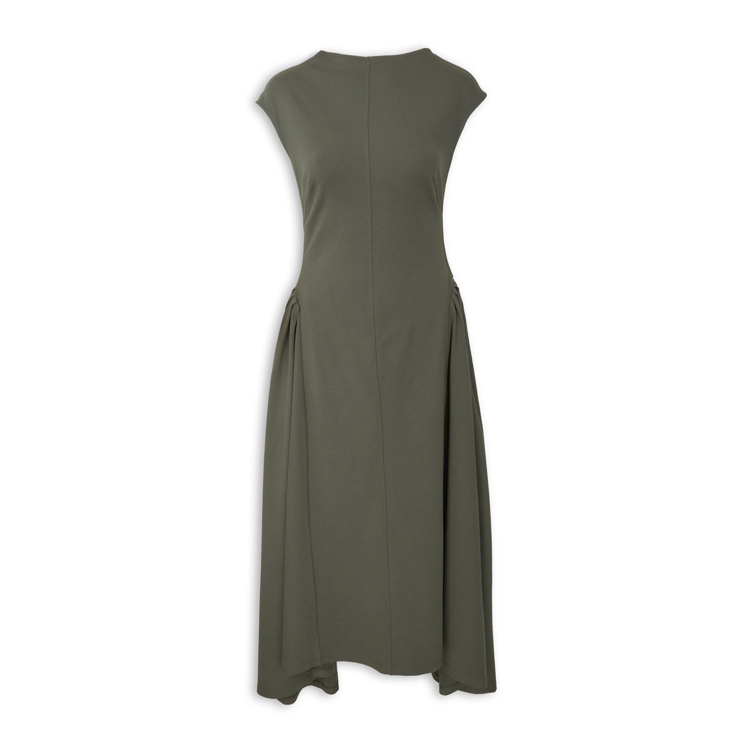 Olive Green Cap Sleeve Maxi Dress (3243304) | X&O Ladies