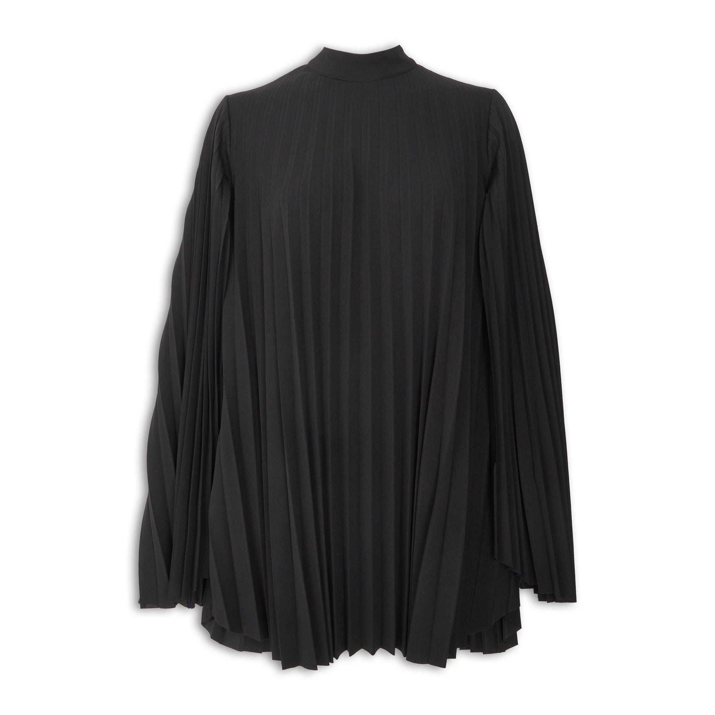 Black Pleated Cape Mini Dress (3243305) | X&O Ladies