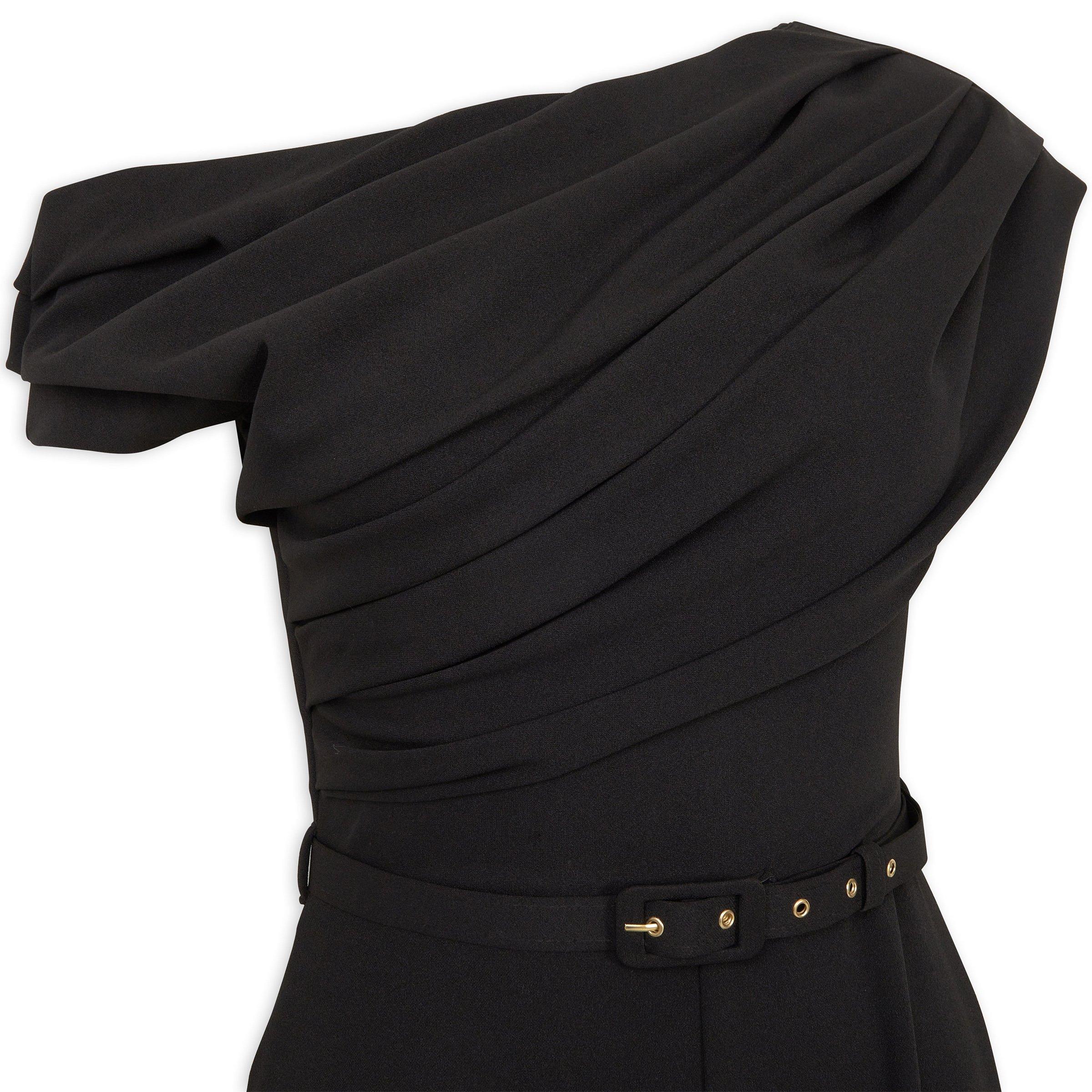 Black Drop Shoulder Jumpsuit (3243306) | X&O Ladies