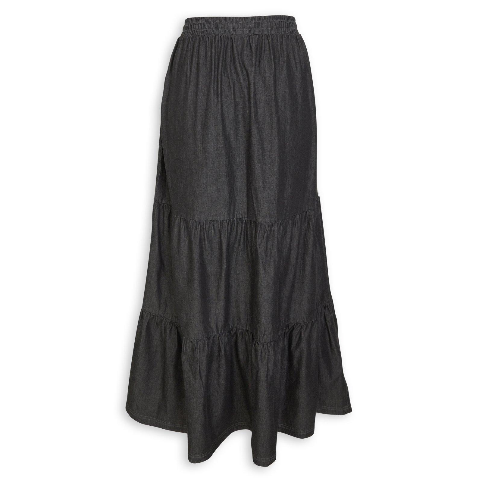 Black Summer Glow Denim Skirt (3243325) | Adidas