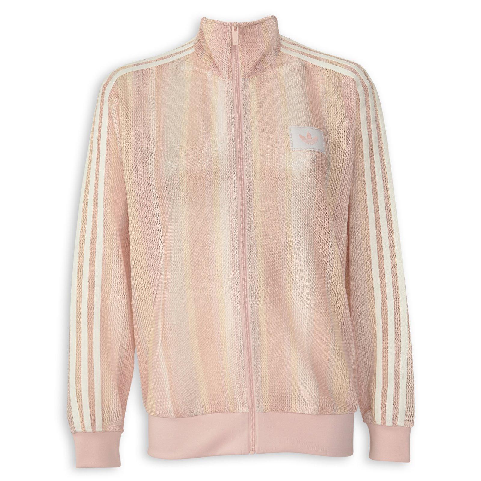 Pink Summer Glow Knitted Firebird Track Top (3243329) | Adidas