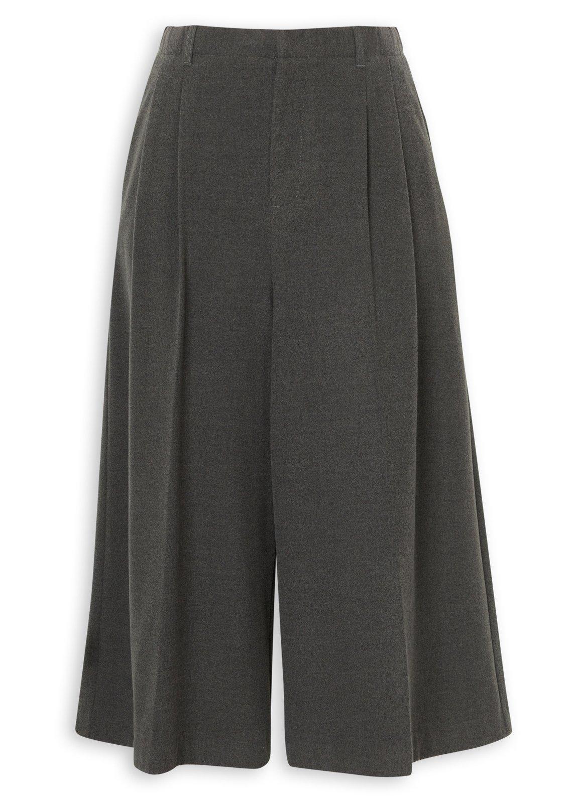 パンツ BEVAN UP wide gray slacks Charcoal Grey Pleated Wide-Leg Pants (3243348) | Truworths