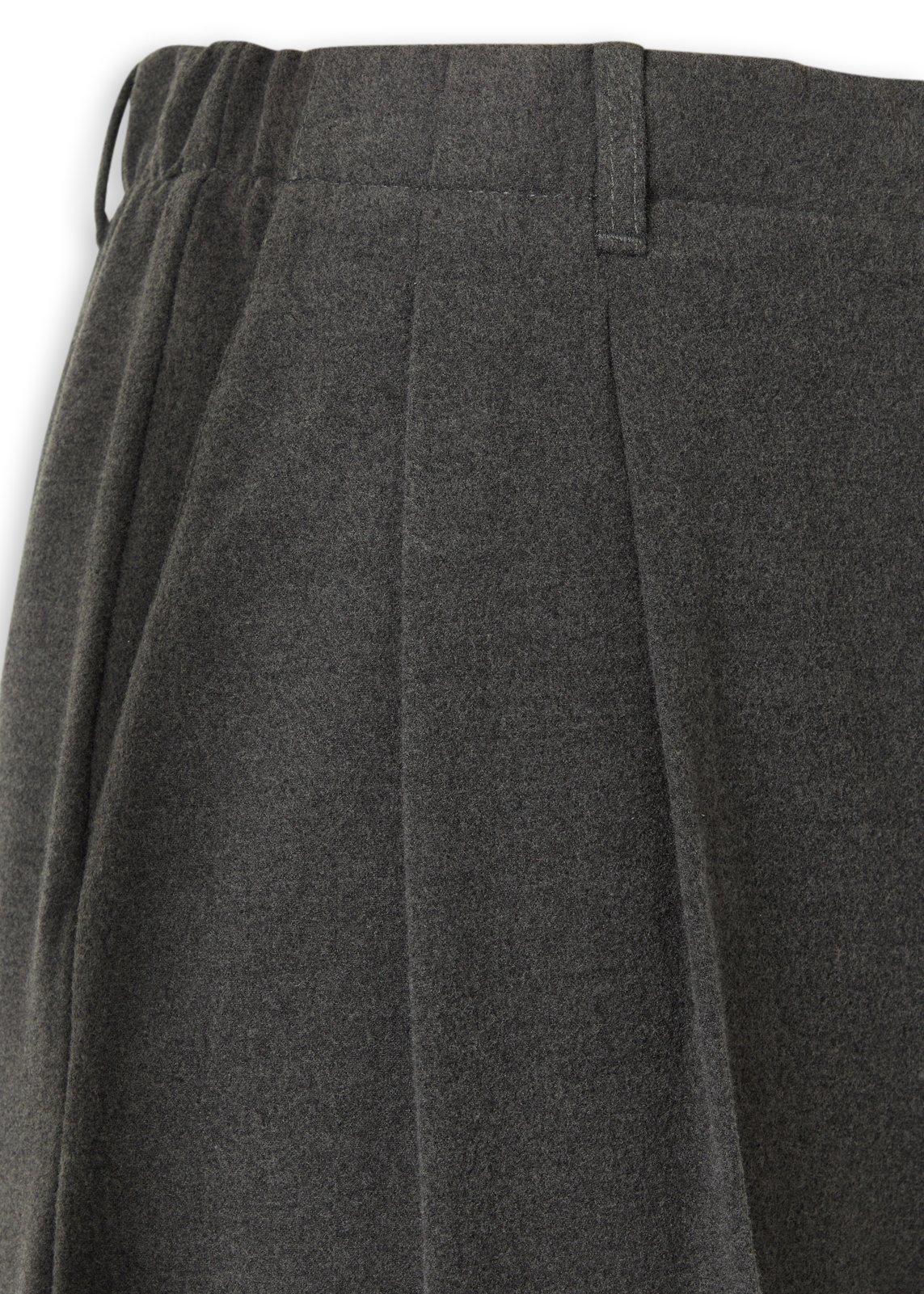 Charcoal Grey Pleated Wide-Leg Pants (3243348) | Truworths