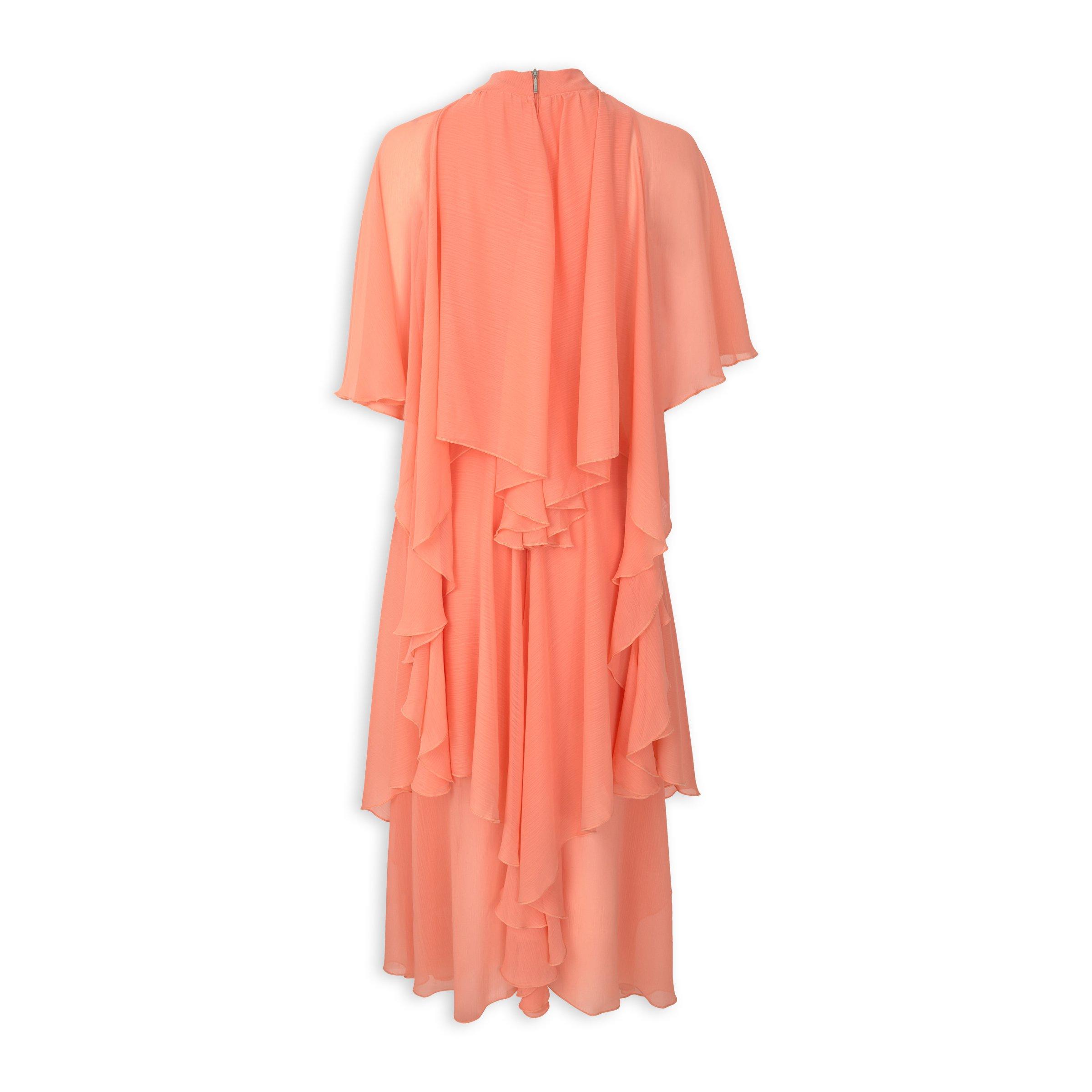 red flare dress plus size Pandorea Layered Maxi Dress | Coral Clay main image 0