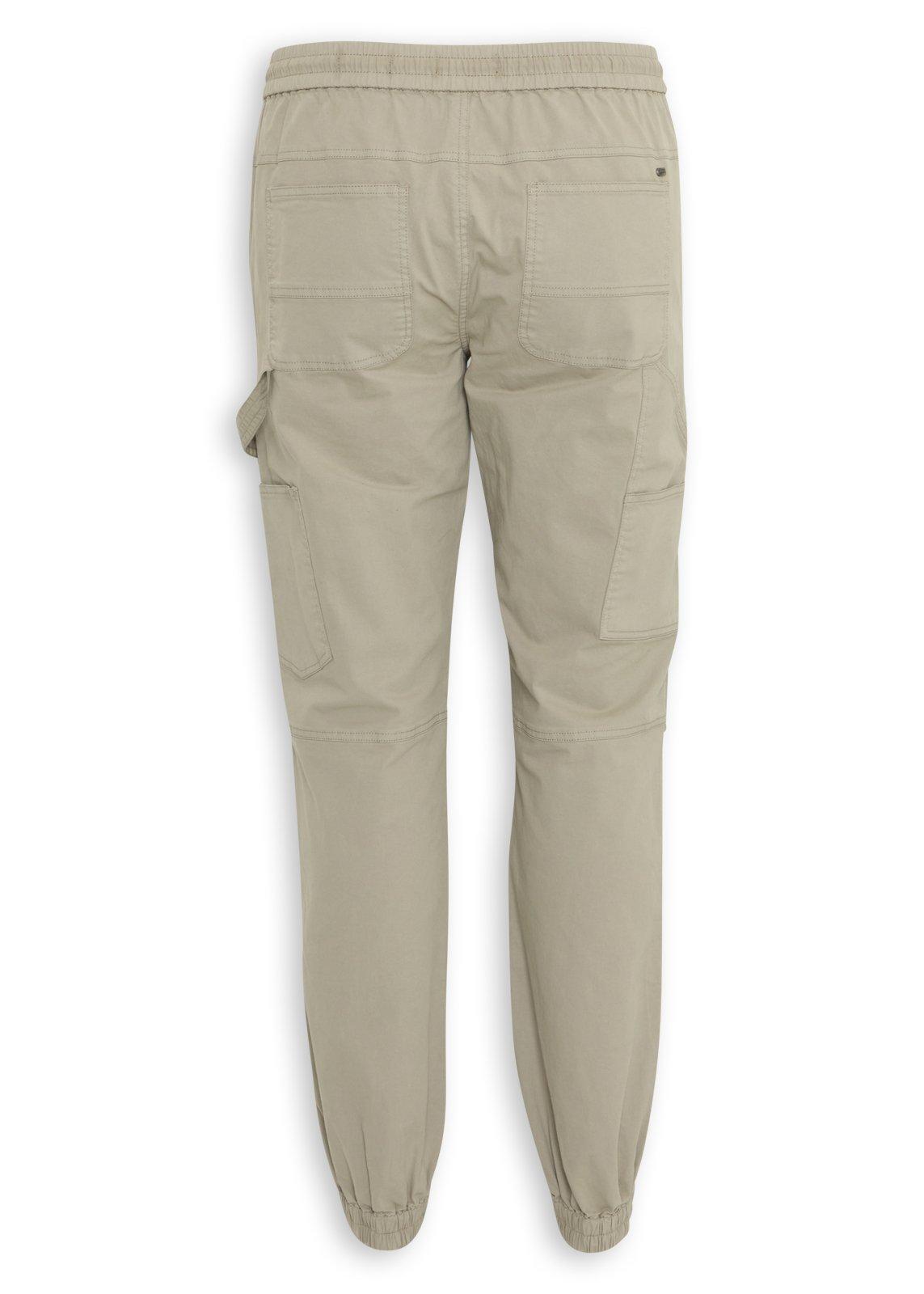 Taupe Cotton Utility Pants (3243435) | UZZI