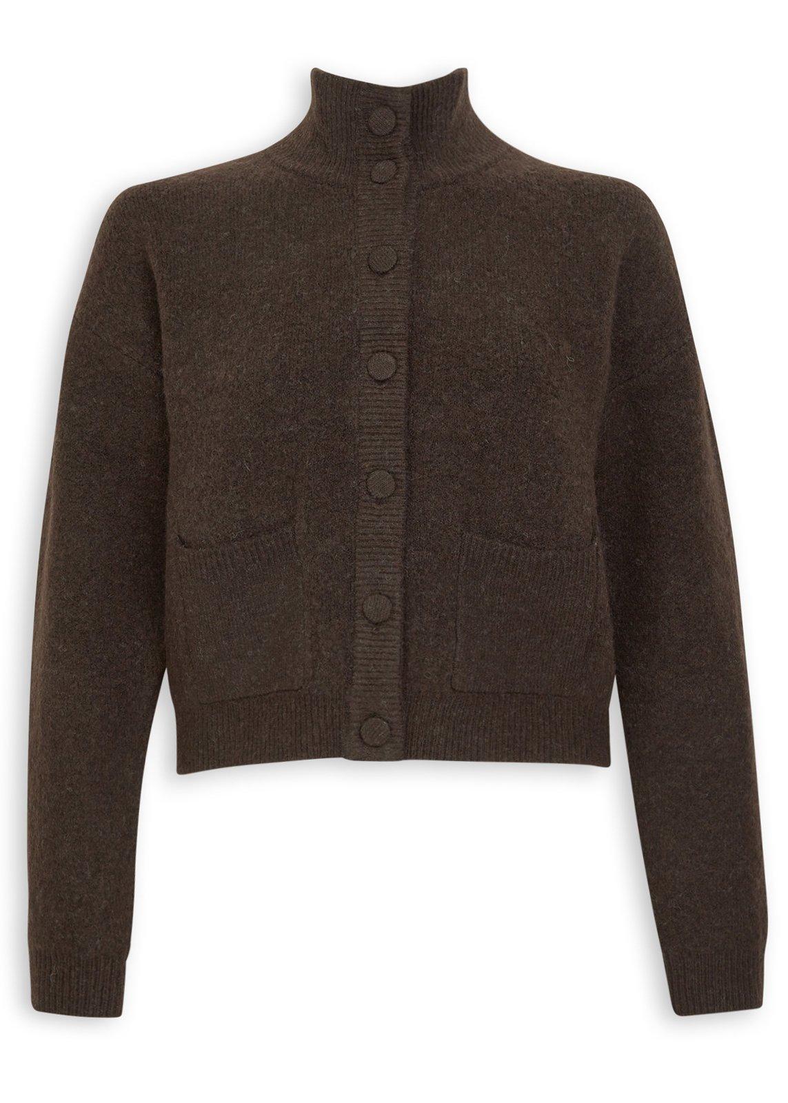 Brown Funnel Neck Cardigan (3243472) | Truworths