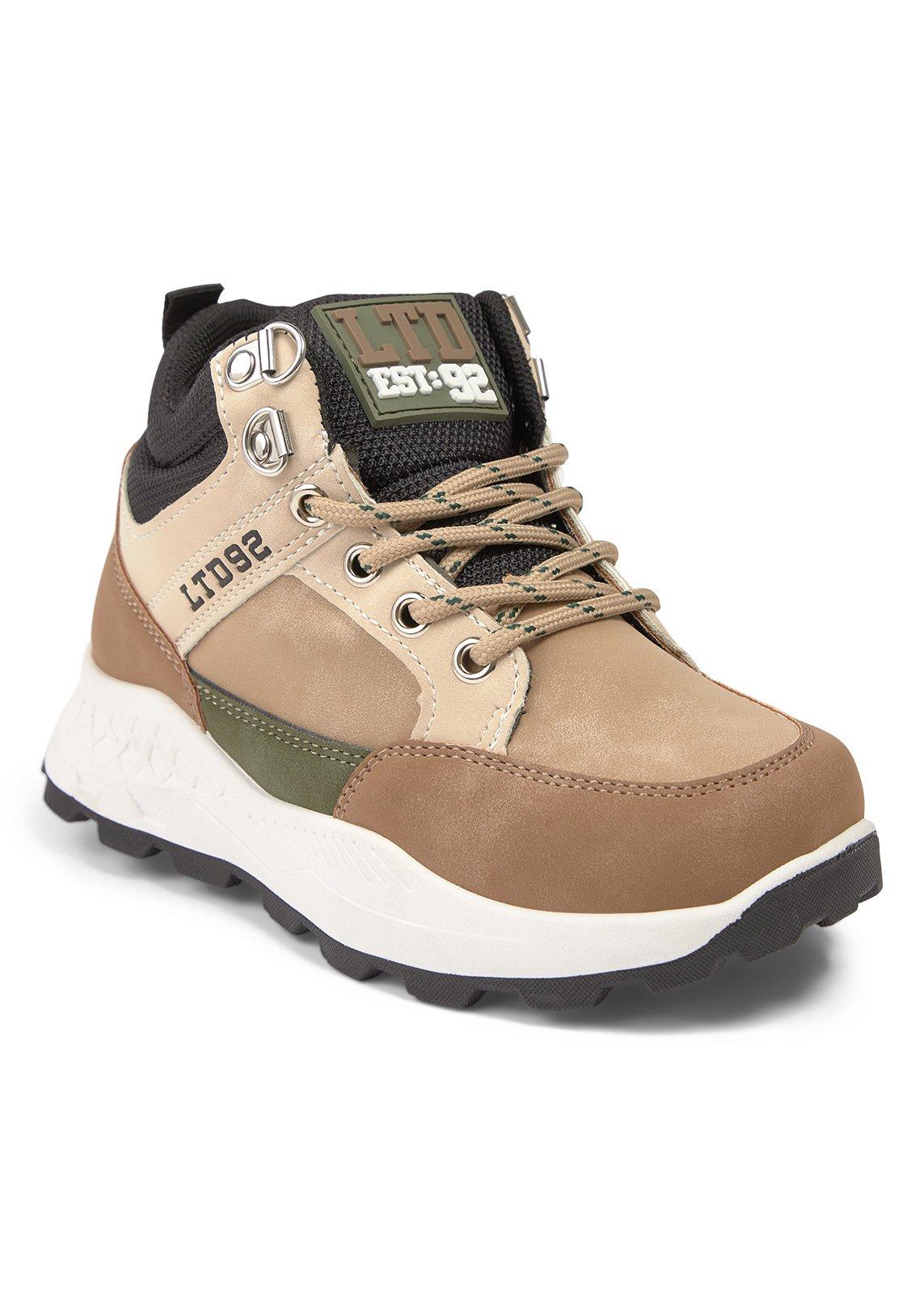 Kid Boys Beige Colourblocked Boots (3243481) | LTD Kids