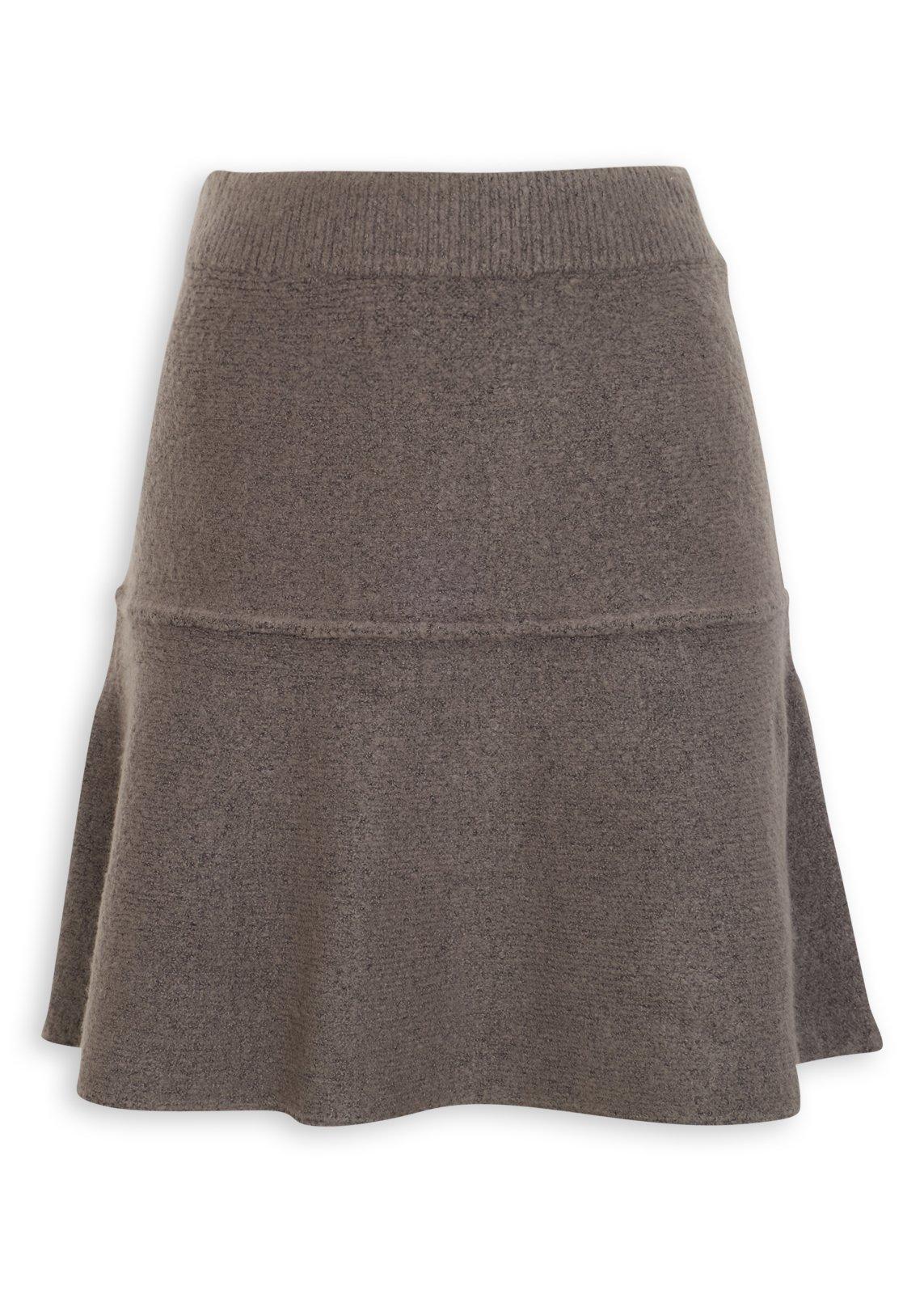 新品　BRIEFING WR BI-COLOR FLARE KNIT SKIRT Grey Flared Knitwear Skirt (3243562) | Inwear