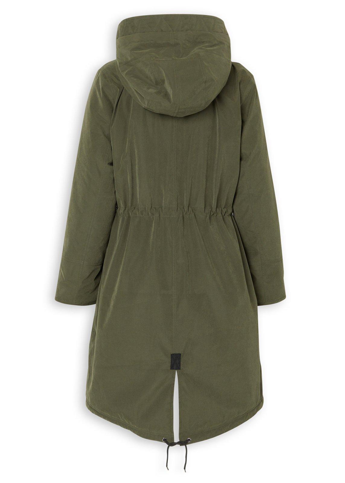 Green Fur Trim Parka Jacket (3243582) | Identity