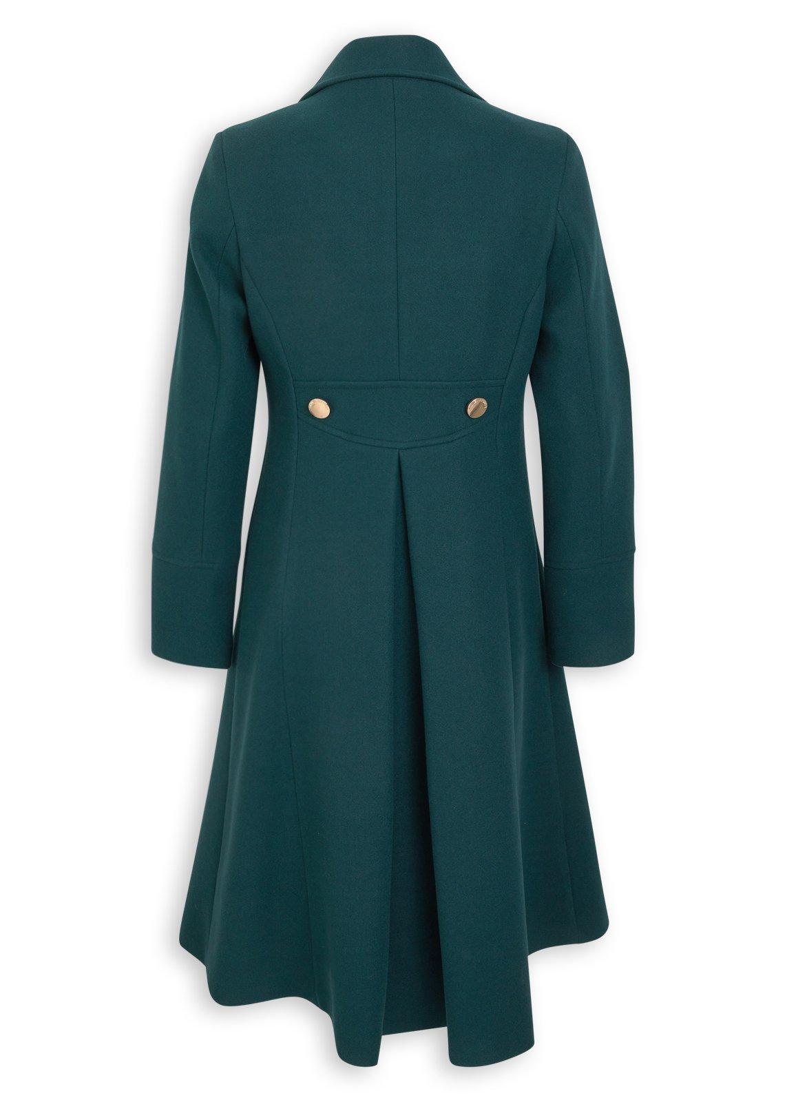 Teal Green Melton Coat (3243610) | Daniel Hechter