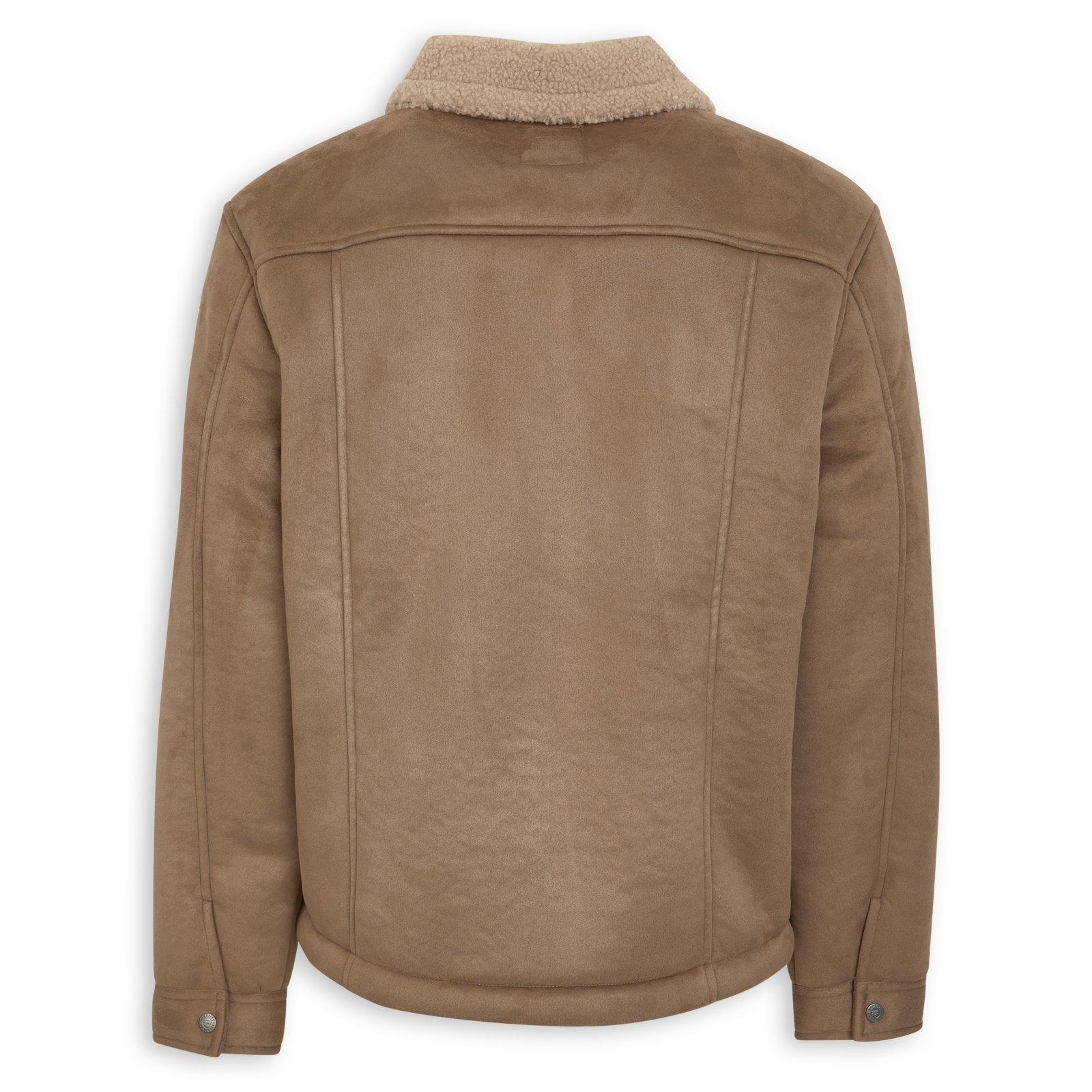 Taupe Bonded Sherpa Jacket (3243703) | Identity