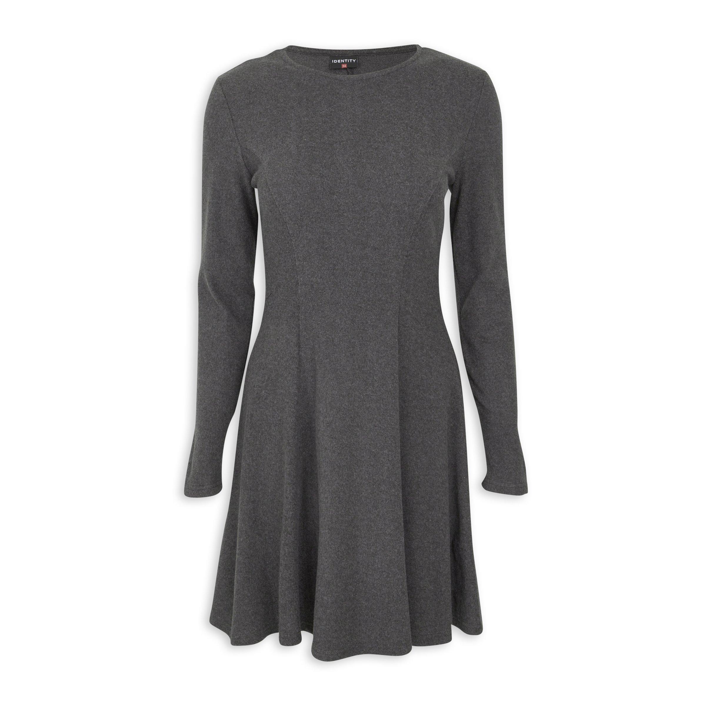 Charcoal Fit and Flare Dress (3243748) | Identity