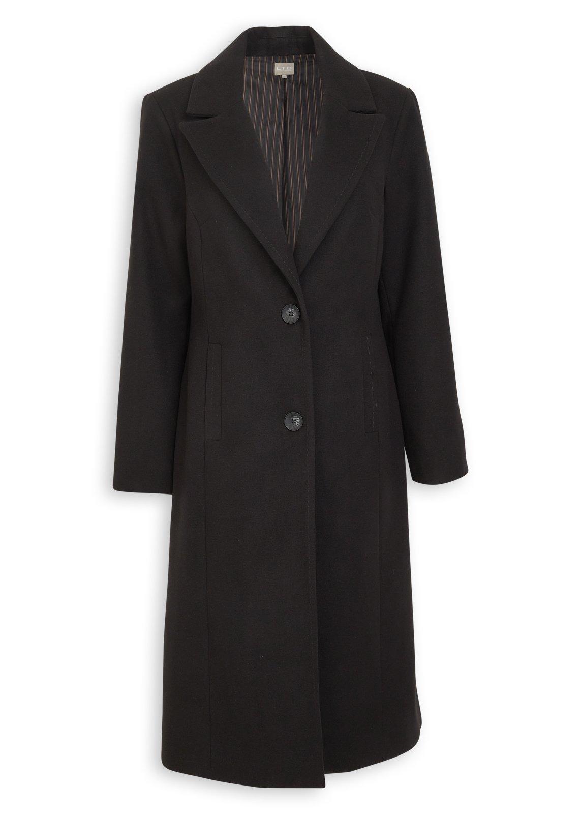 Black Melton Coat (3243763) | LTD Woman