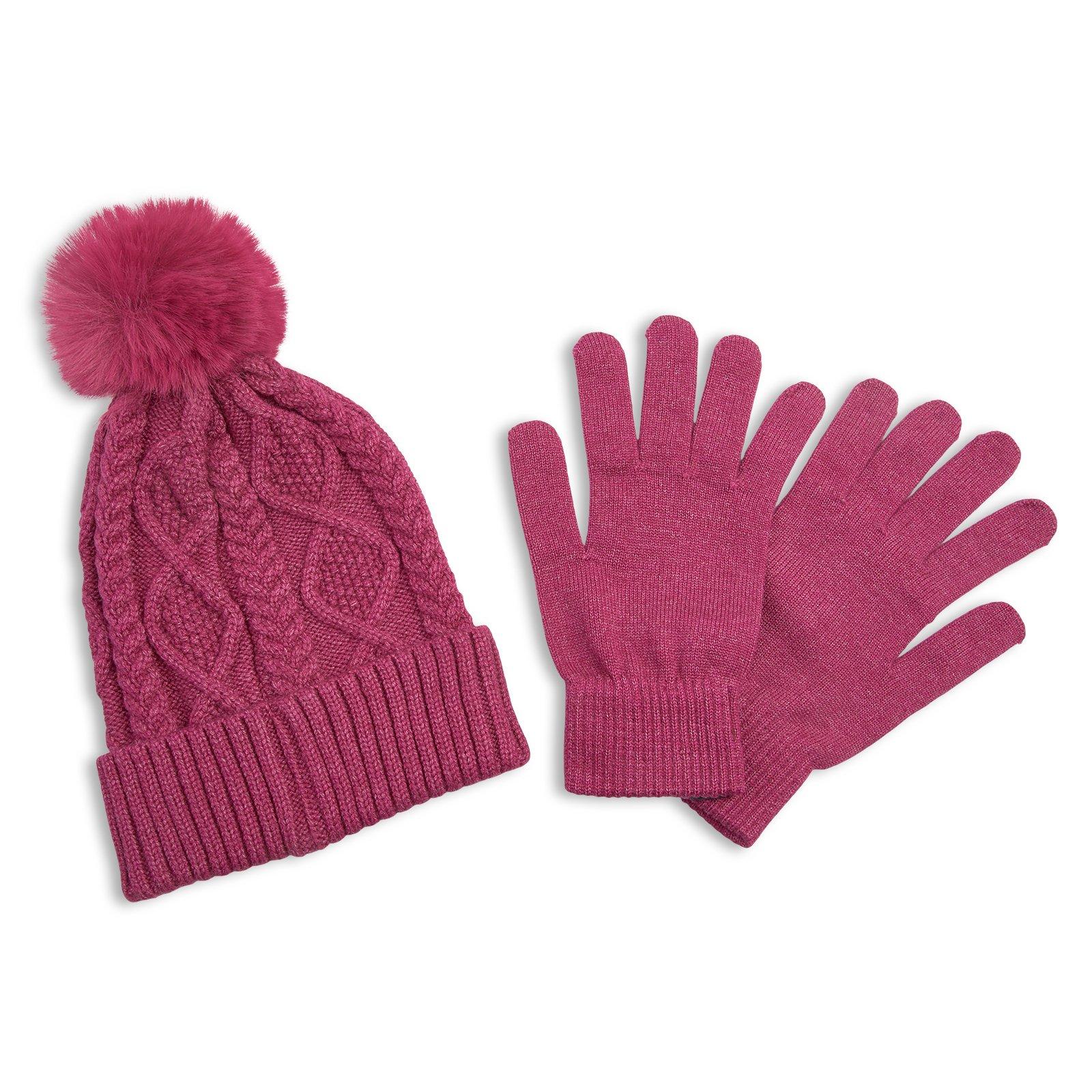 Pink Fuchsia Beanie And Glove Set (3243913) | Identity