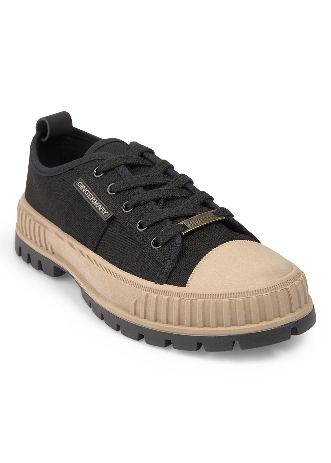 Black Canvas Platform Sneakers (3244375) | Ginger Mary