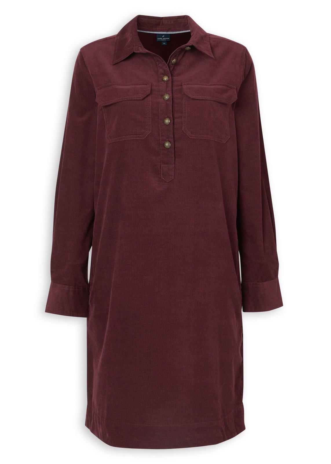 burgundy corduroy shirt dress Shirtdress (3247497) Size:Women 26W Elevate your seasonal look Rewards Members Extra 10% off NH AUGUST SAMI MIRO VINTAGE Asymmetric