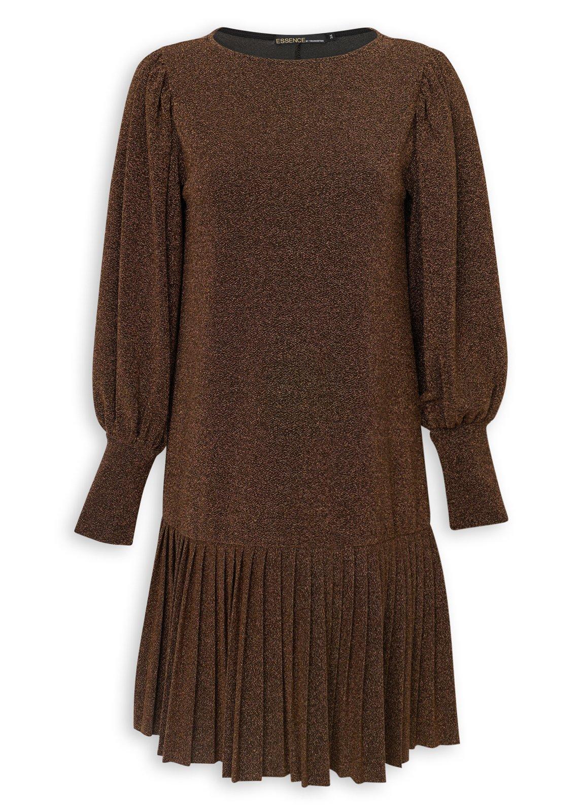 Bronze Turtle Neck Babydoll Dress (3247645) | Essence