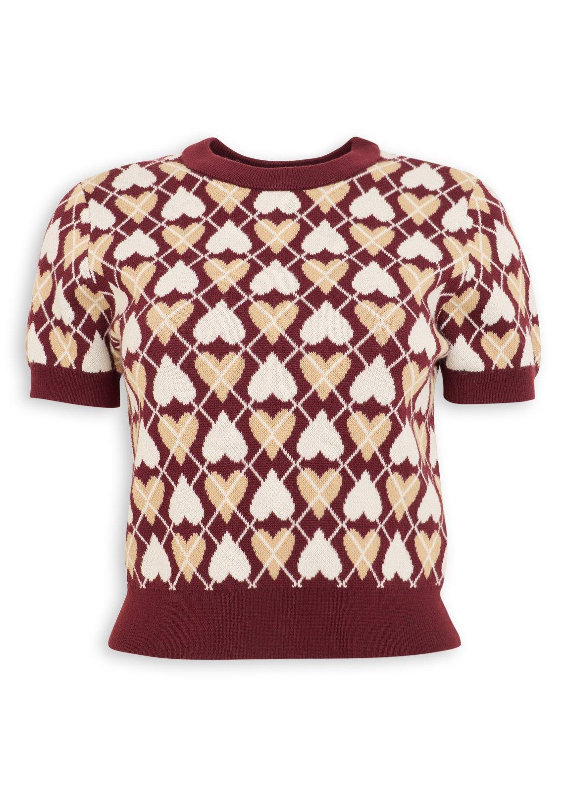 Heart Detail Short Sleeve Jumper (3248388) | Inwear