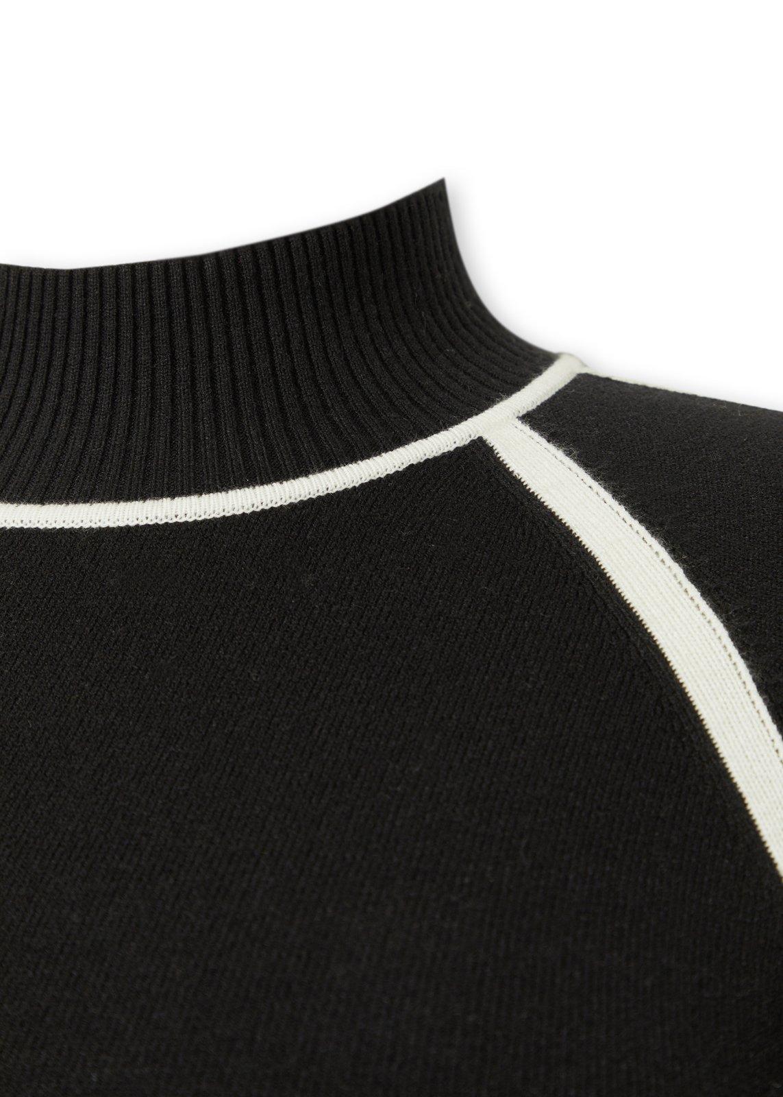 Black Tipped Knitwear Dress (3248495) | Zeta